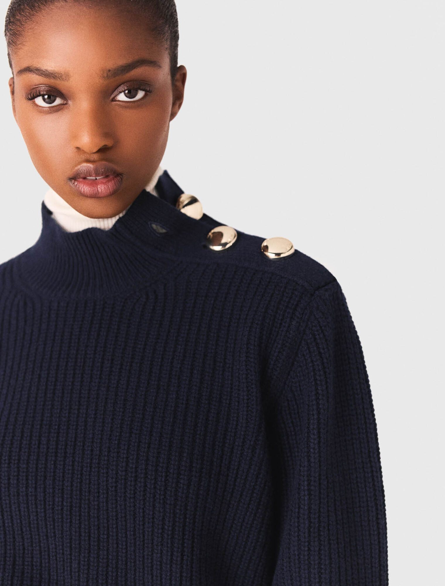 Wool roll-neck jumper