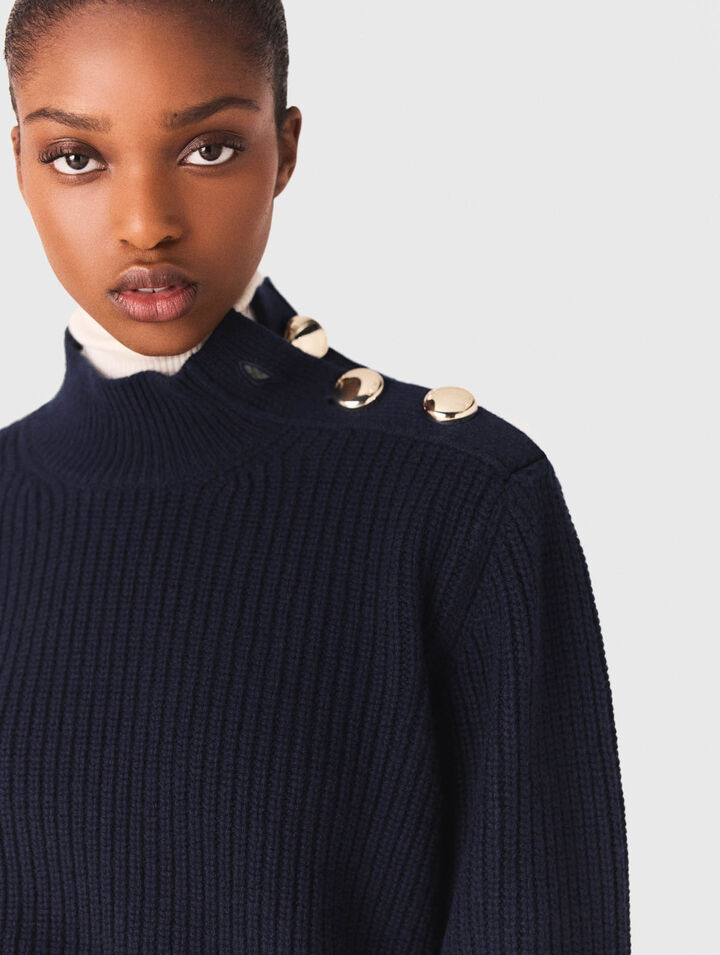 Wool roll-neck jumper
