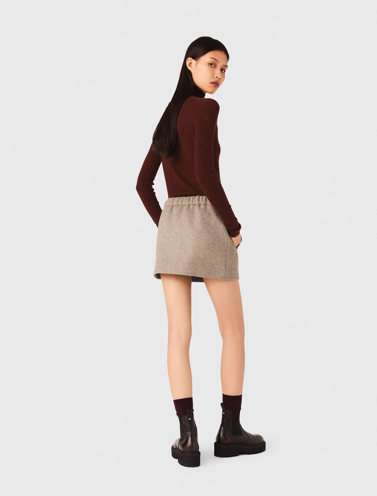 Second-skin sweater with a high neck