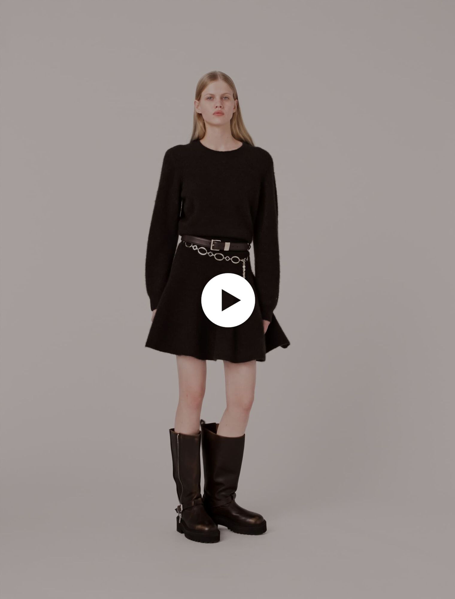 Short yak blend dress