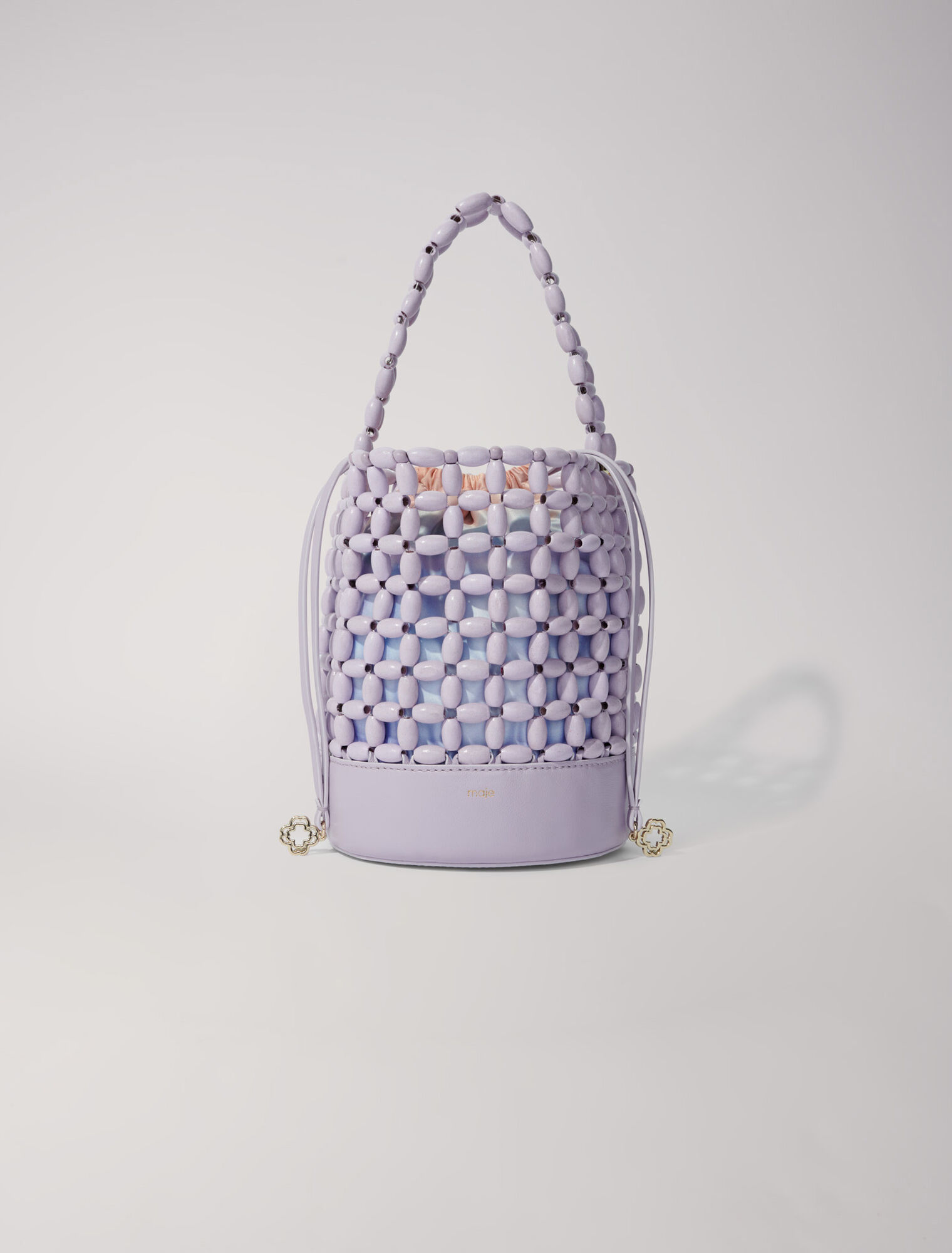 Bucket bag embellished with beads Bucket bag embellished with beads