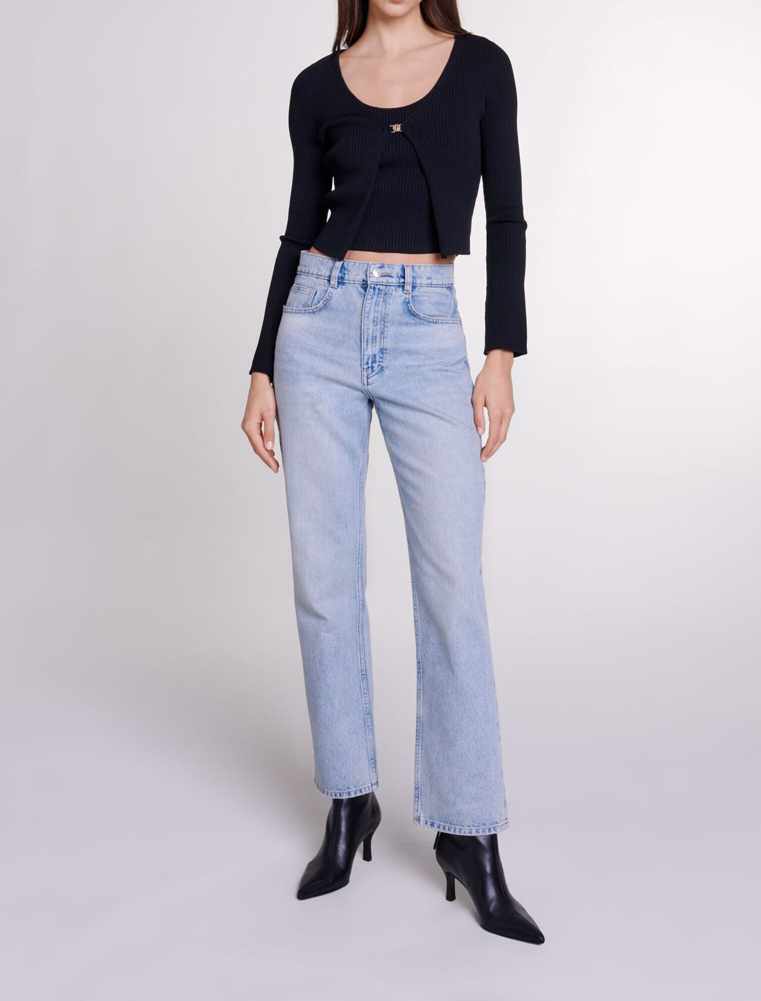 Stretch knit twin set