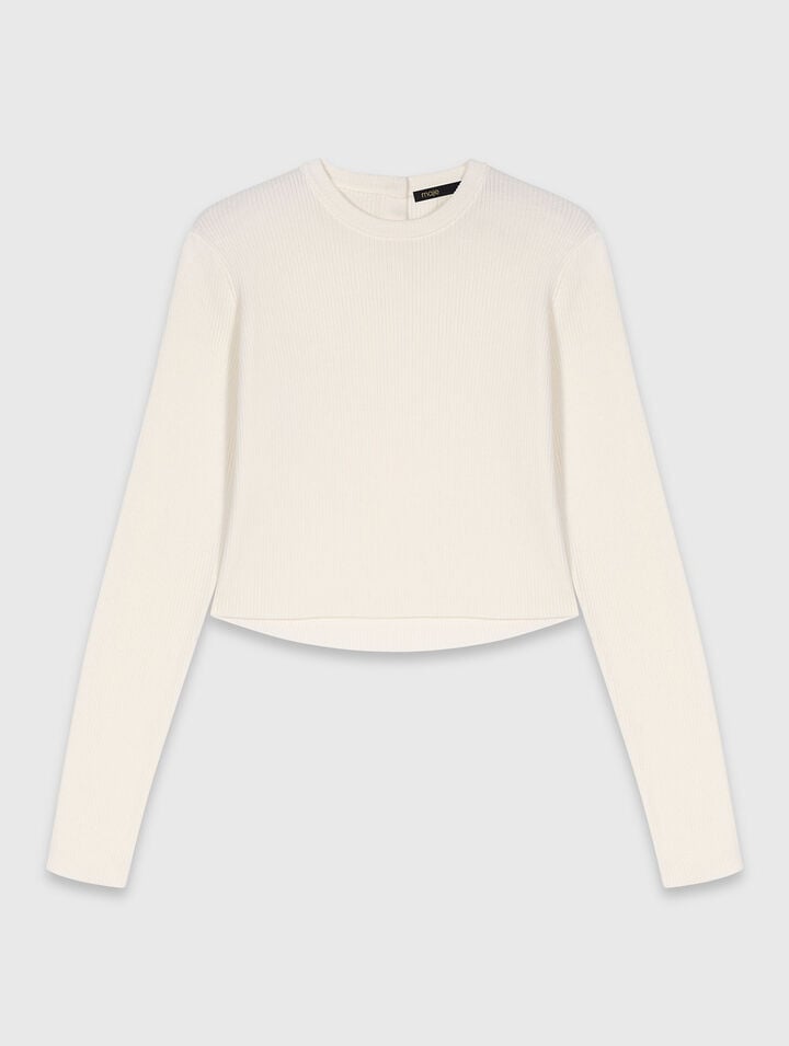 Jumper with jewelled buttons