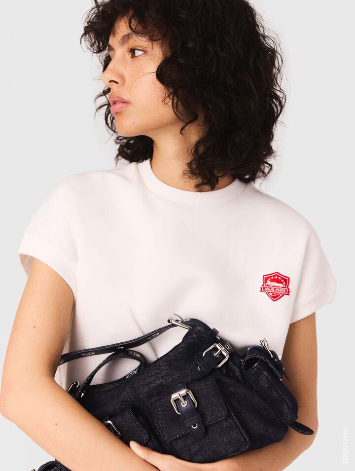 Embroidered logo crop sweatshirt Embroidered logo crop sweatshirt