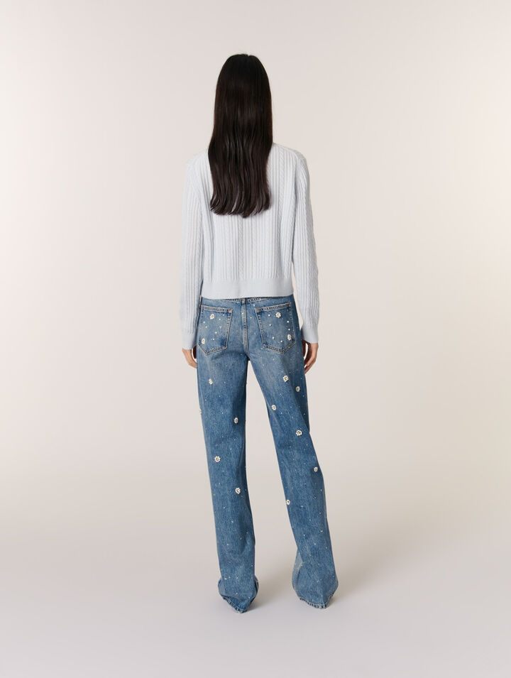 Cardigan with removable collar