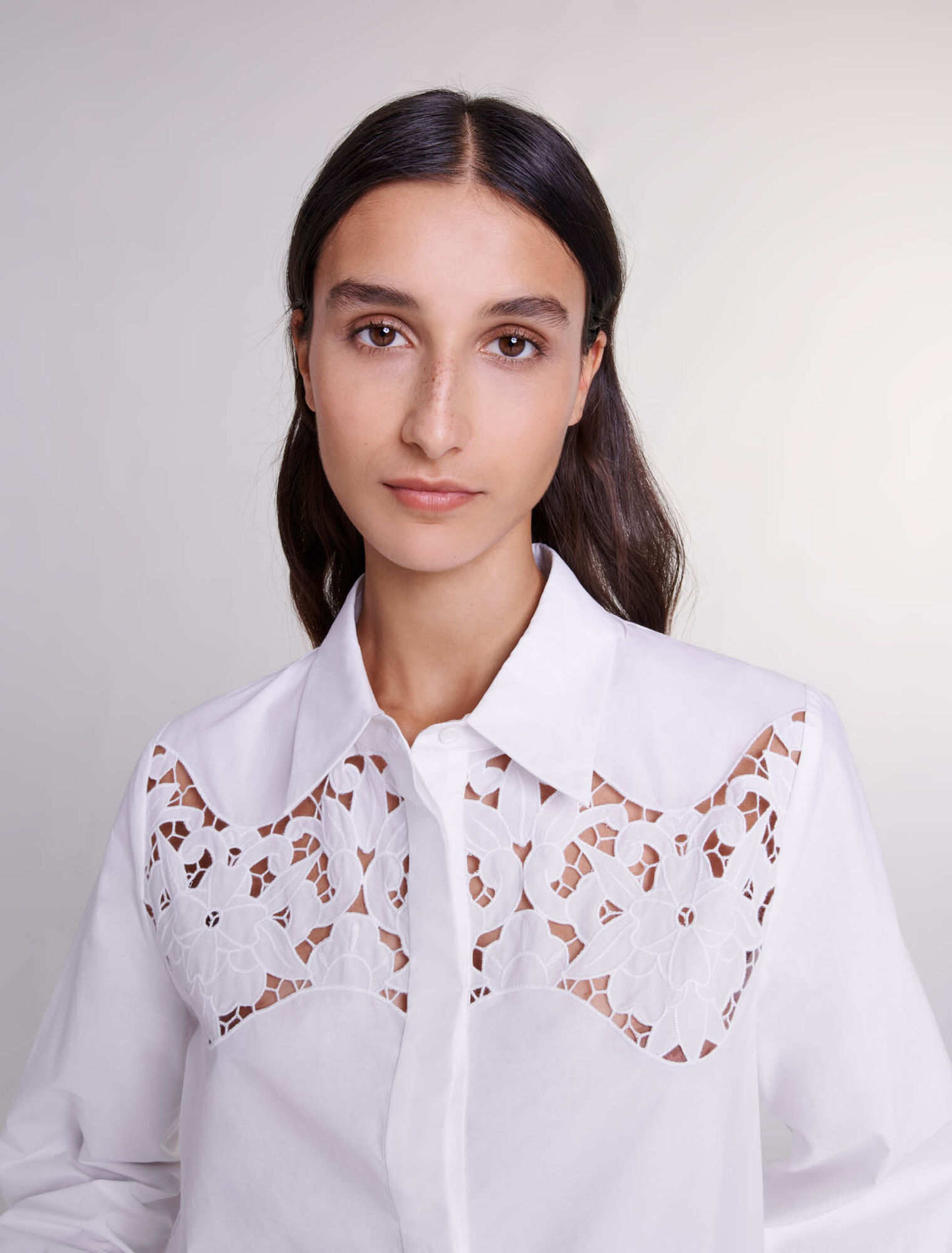 Openwork cotton shirt