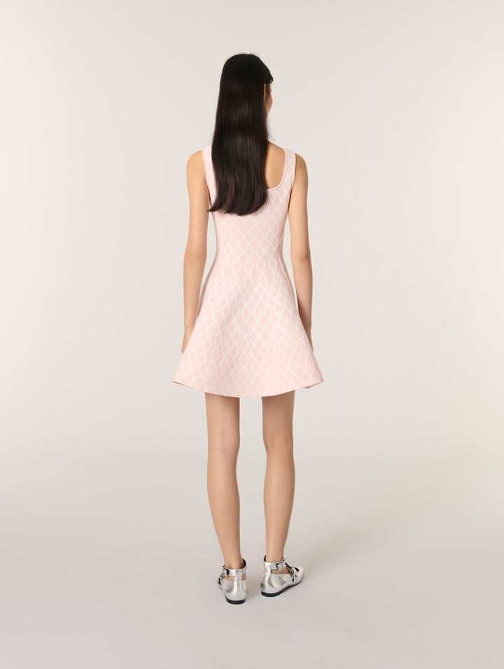 Short jacquard knit dress