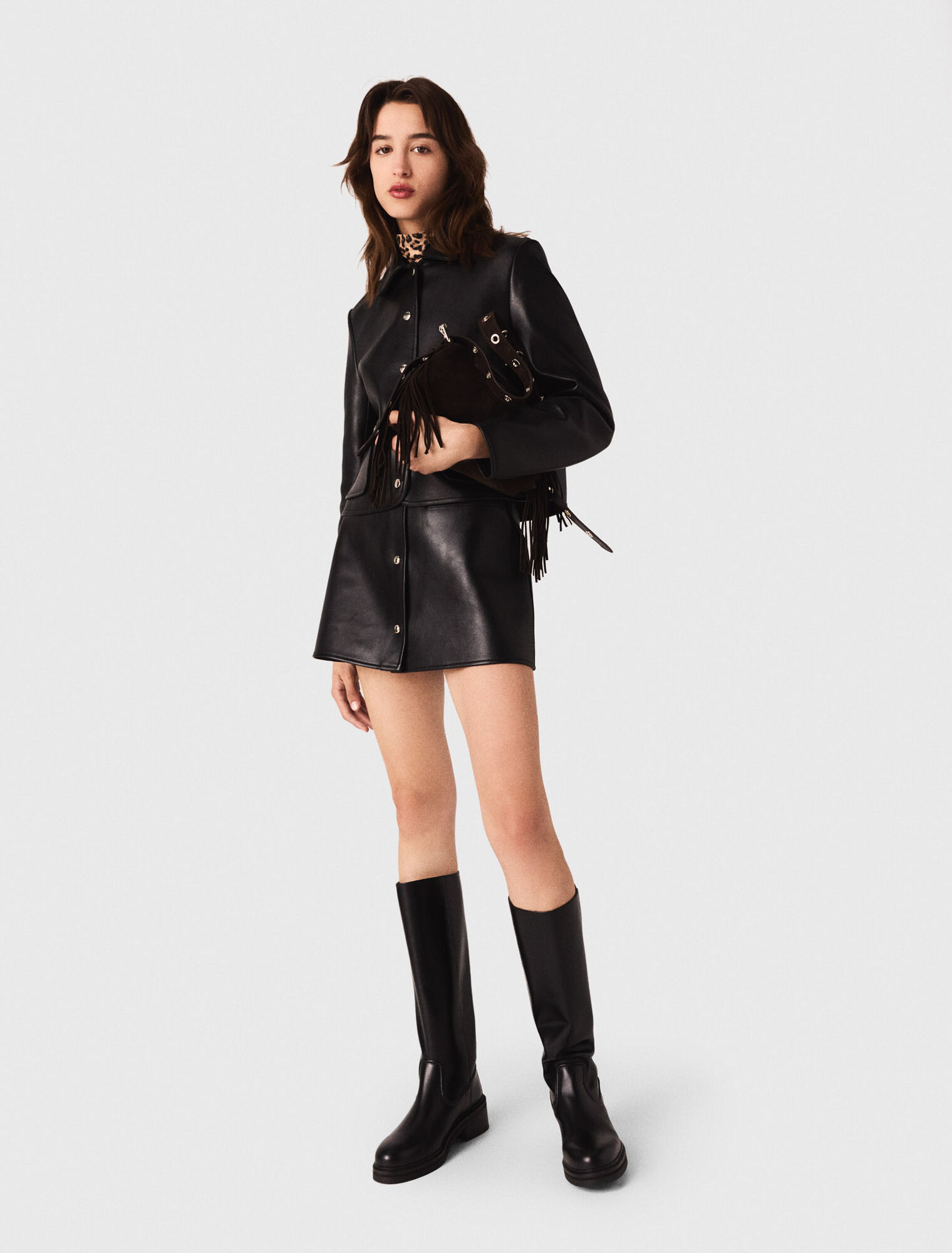 Cropped leather jacket Cropped leather jacket