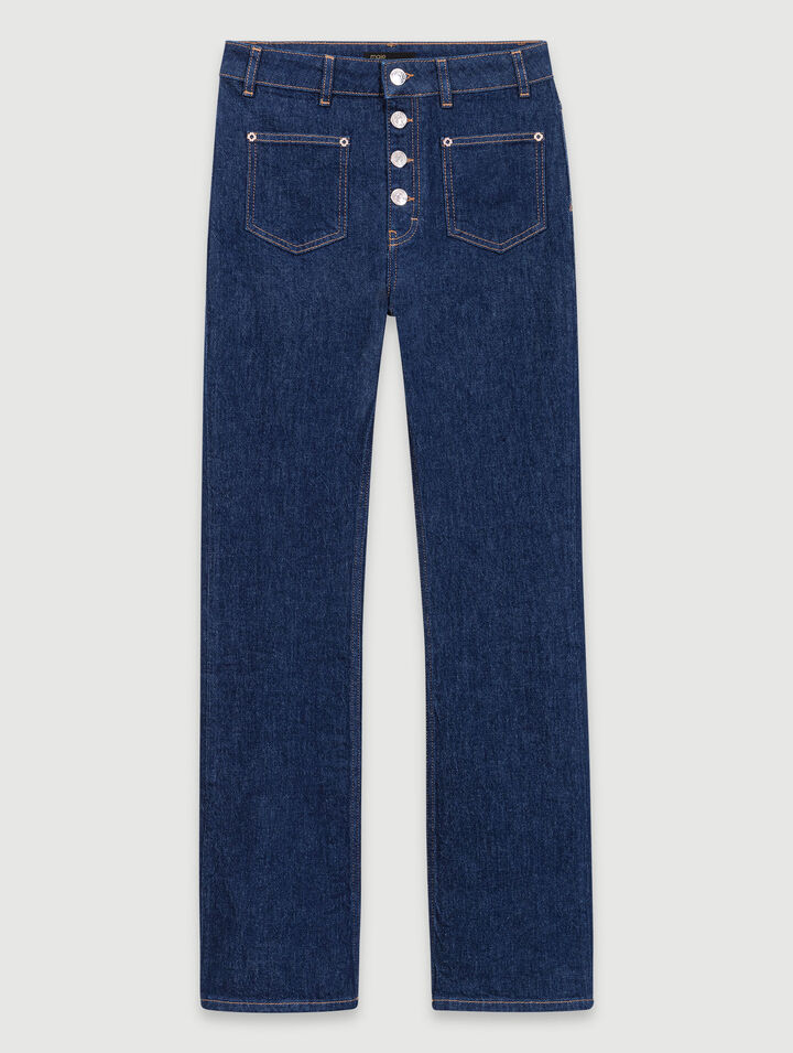 Denim jeans with pockets Denim jeans with pockets