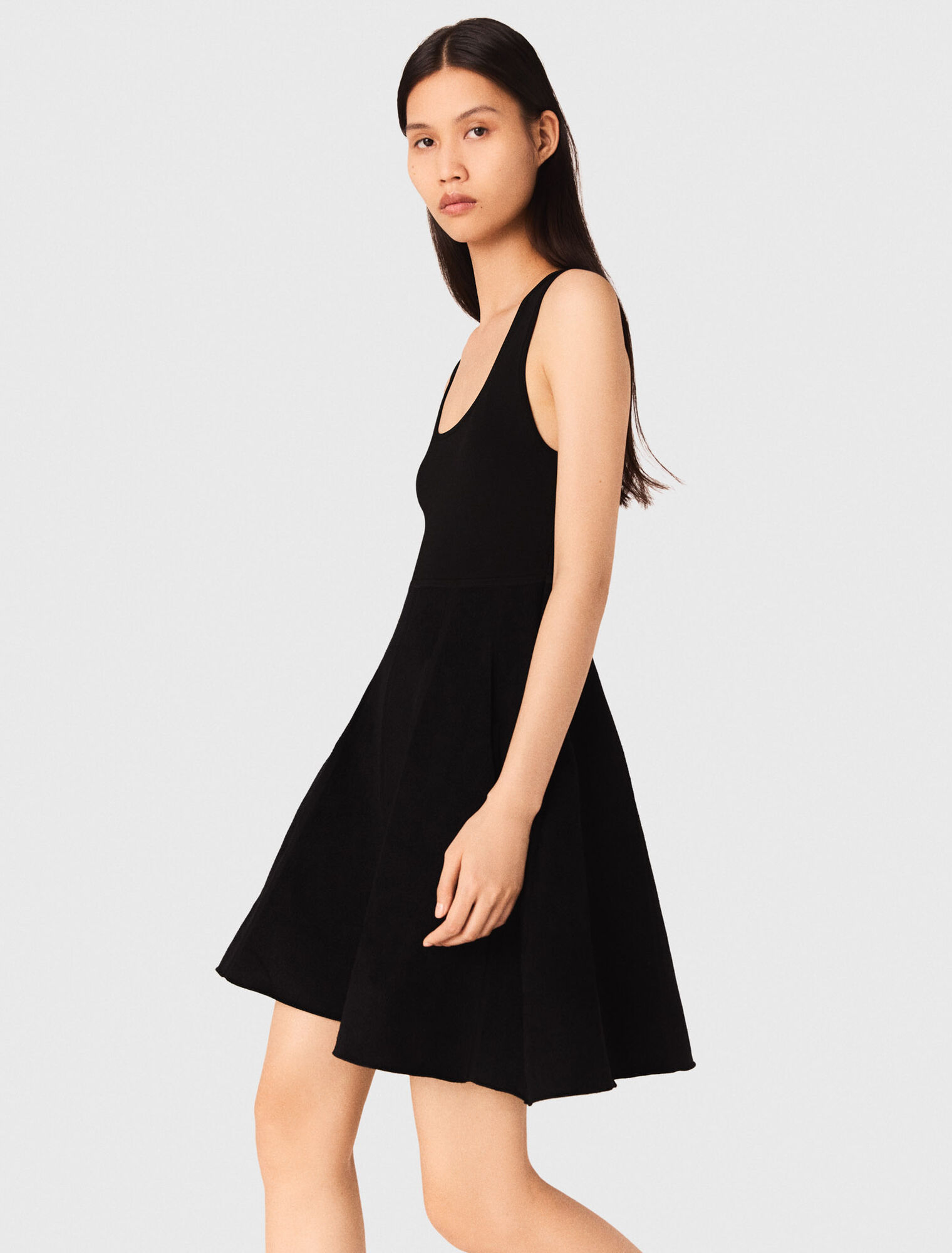 2-in-1 velvet-effect dress