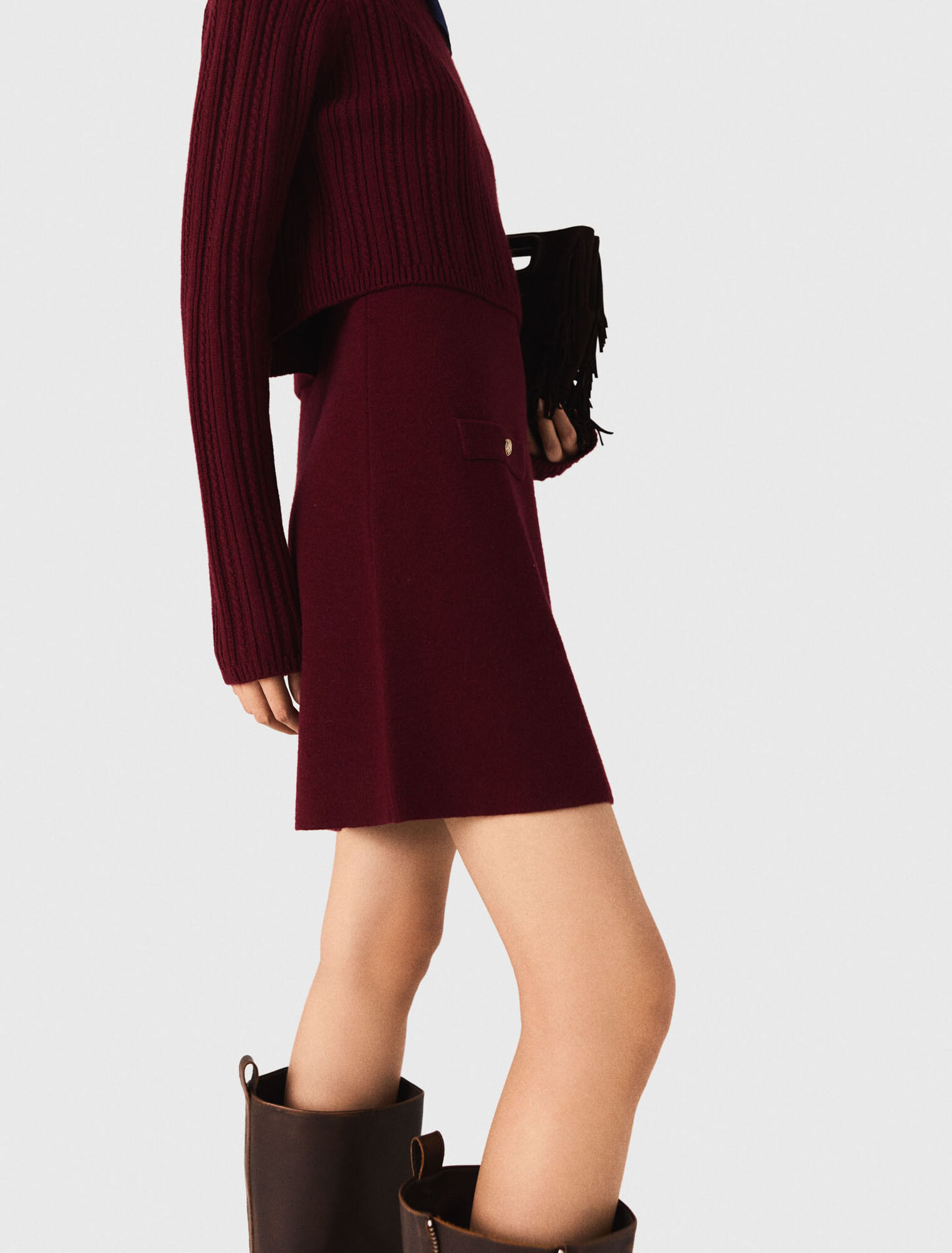 Knit dress with removable jumper