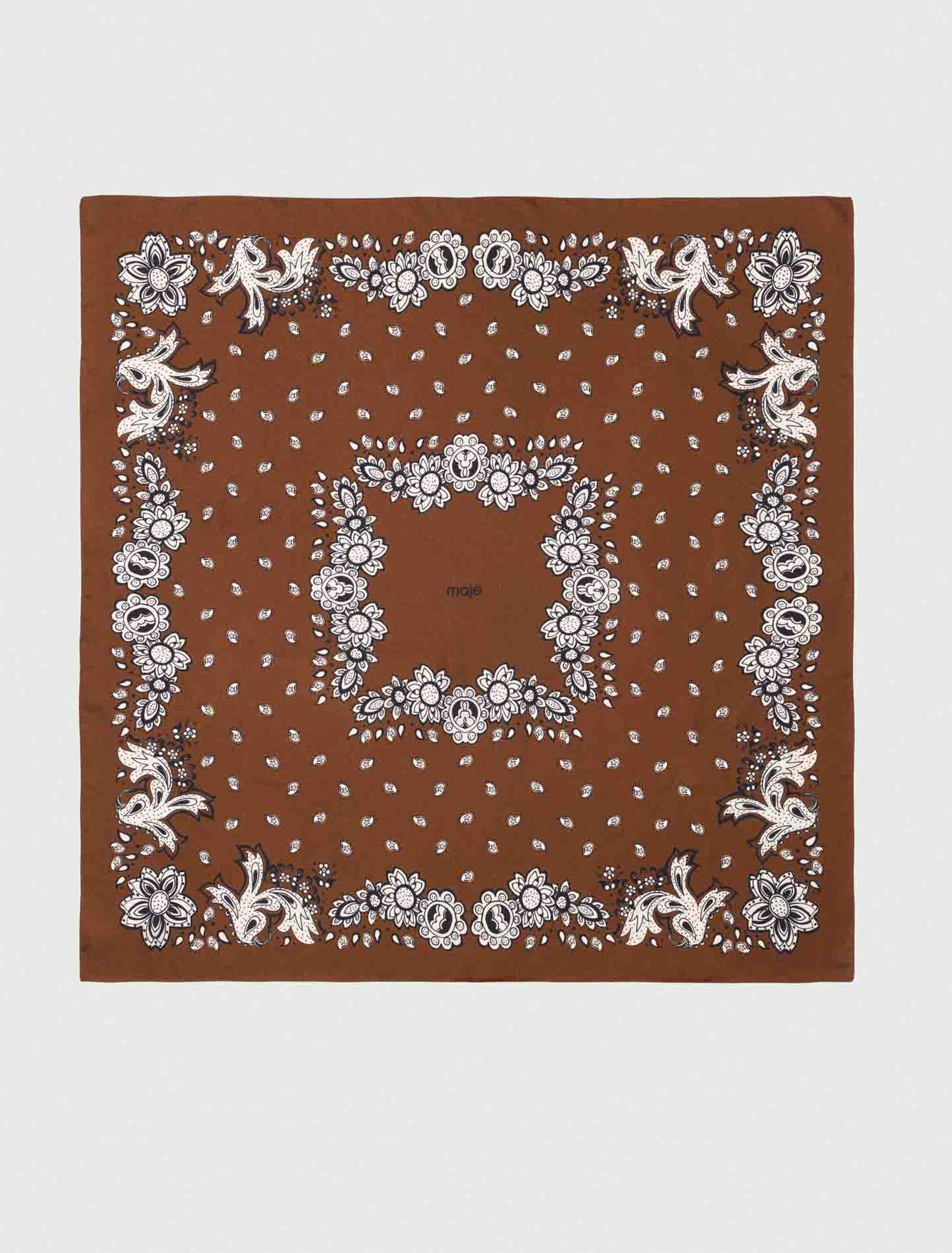 Bandana print silk scarf