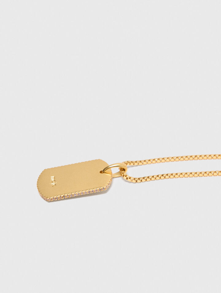 Zodiac sign plaque necklace Zodiac sign plaque necklace