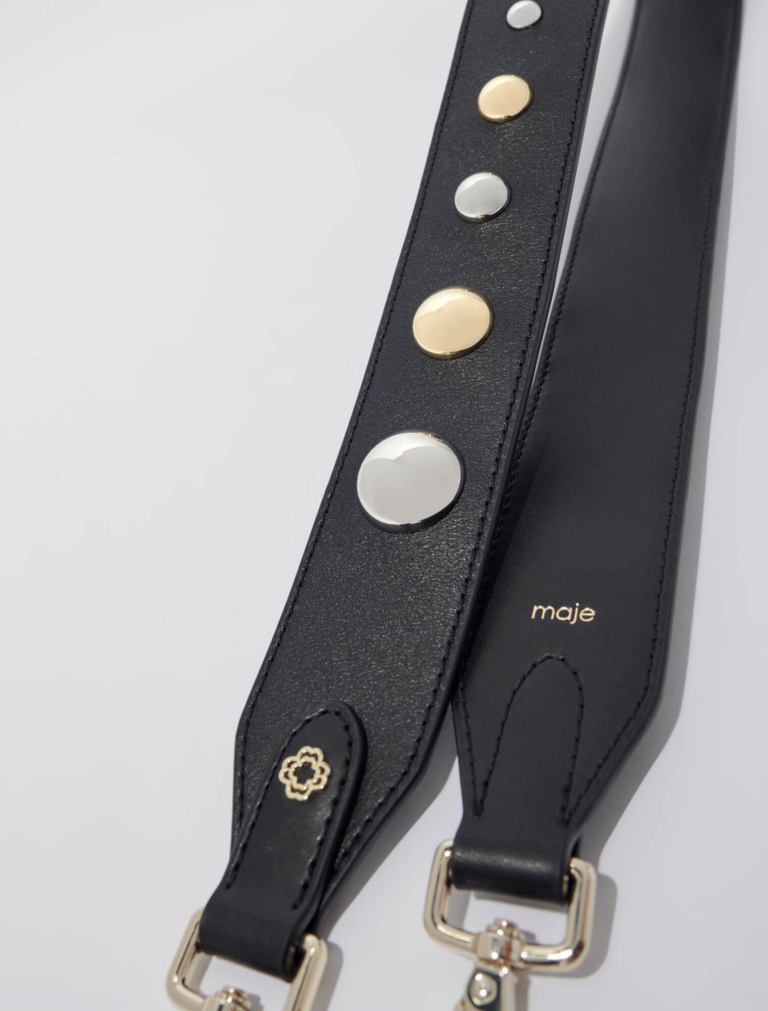 Studded leather strap