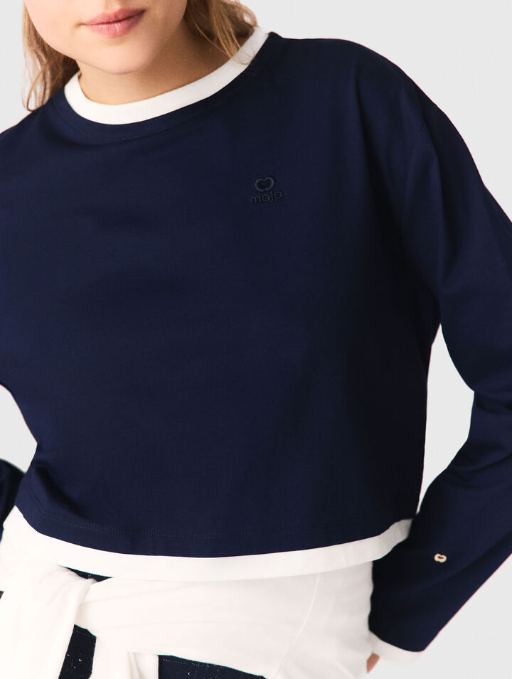 Layered-effect T-shirt