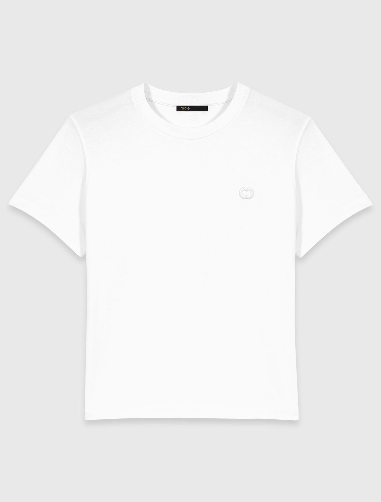 T-shirt with small embroidered logo