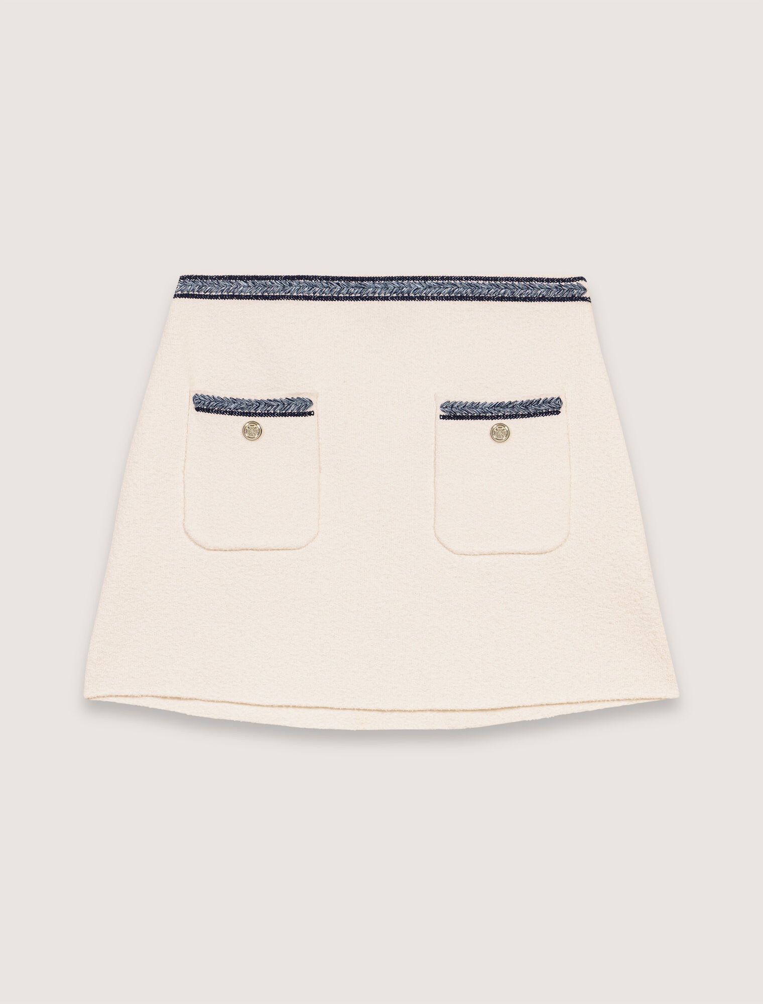 Short skirt with contrasting trim Short skirt with contrasting trim