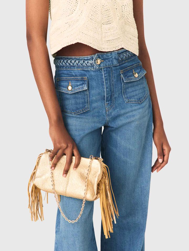 Metallic Miss M clutch bag