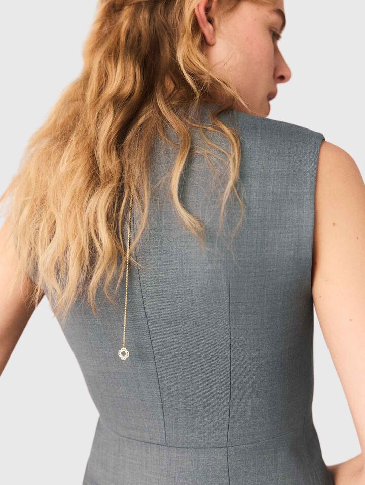 Jewel-button tailored jacket