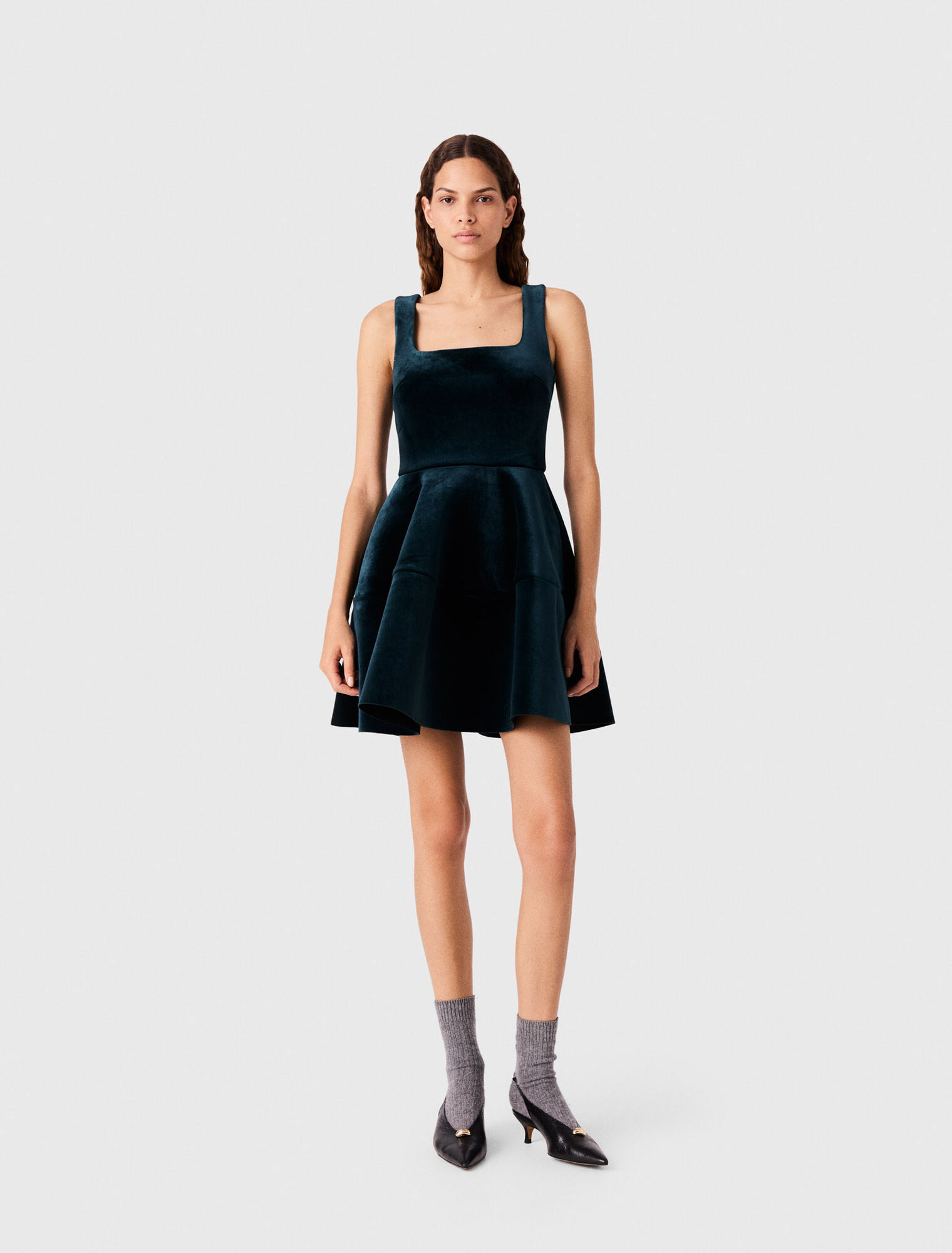 Velvet skater dress