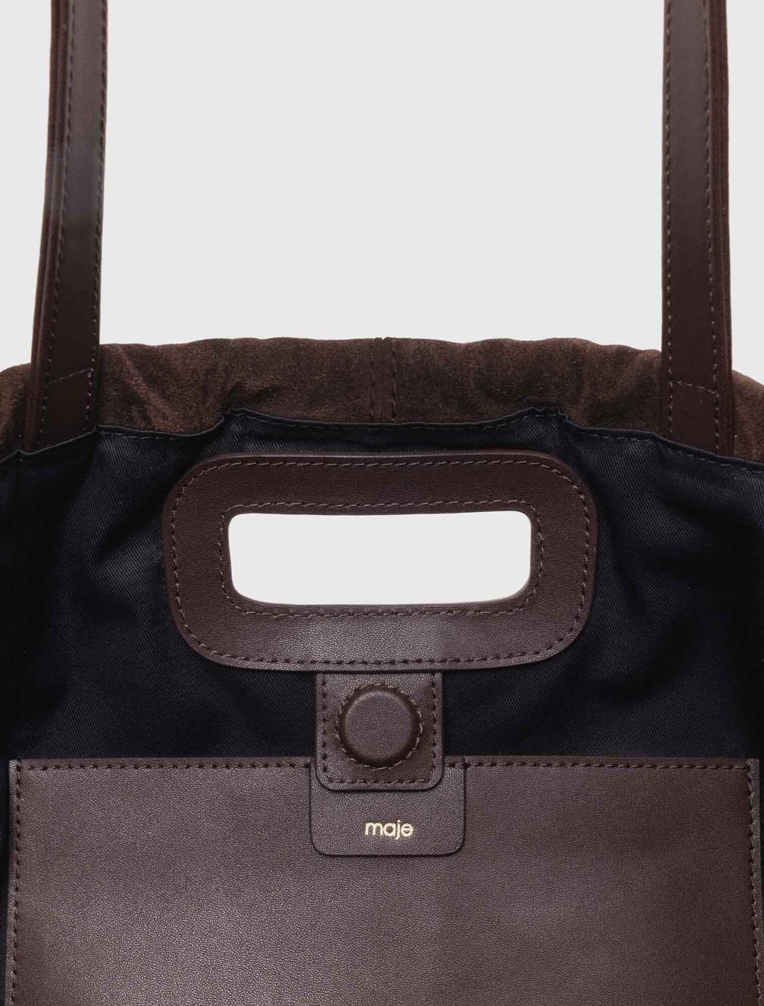 Suede leather M tote bag