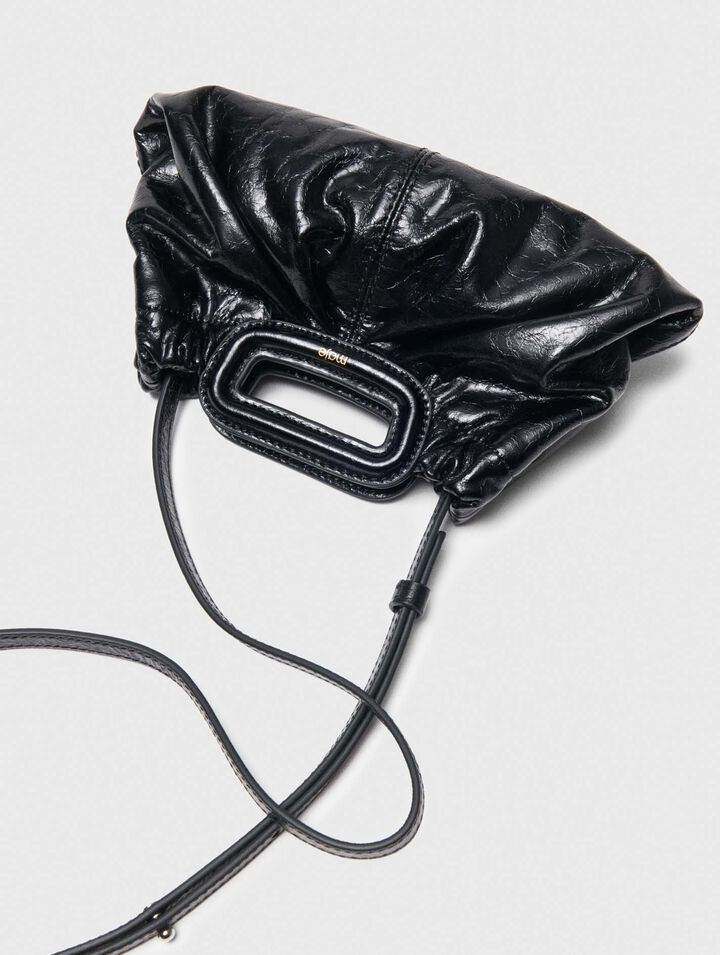 Crackled leather mini clutch Crackled leather mini clutch