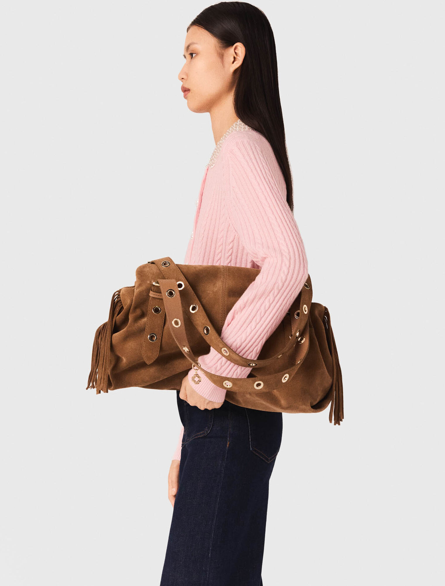 Suede Miss M XL bag