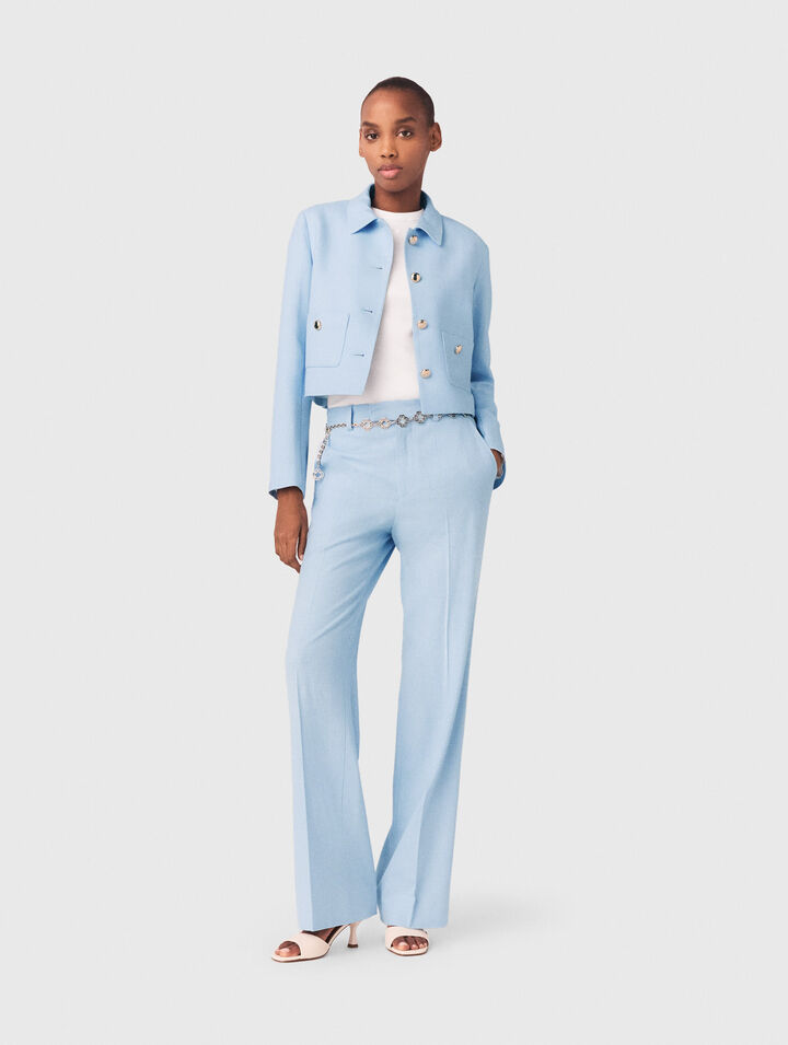 Short single-breasted jacket