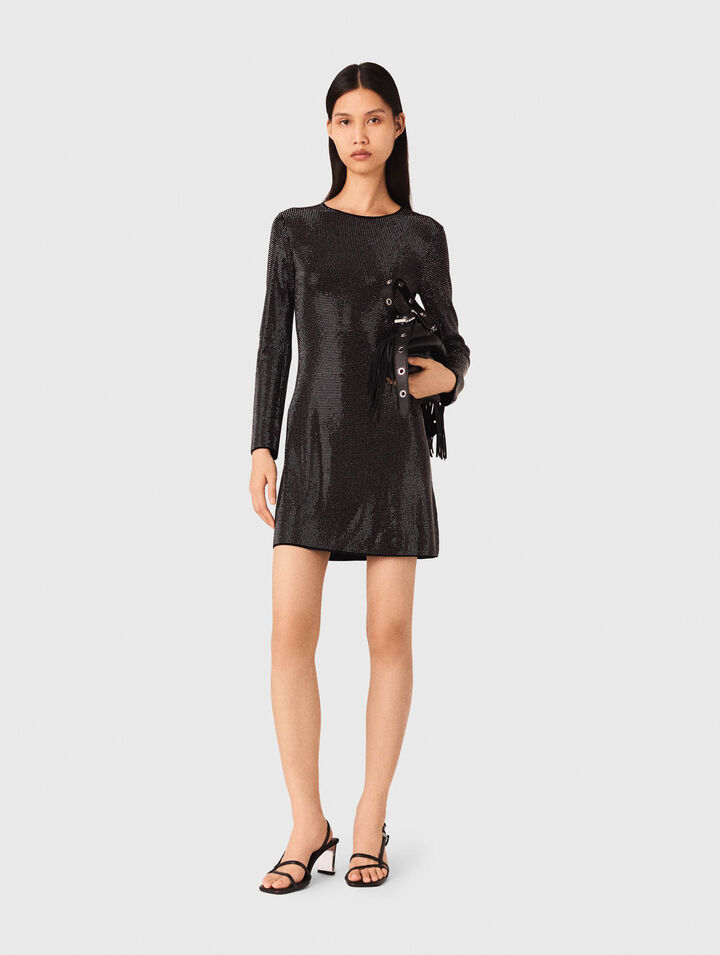 Short rhinestone knit dress Short rhinestone knit dress