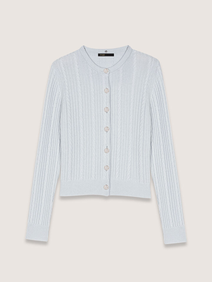 Cardigan with removable collar