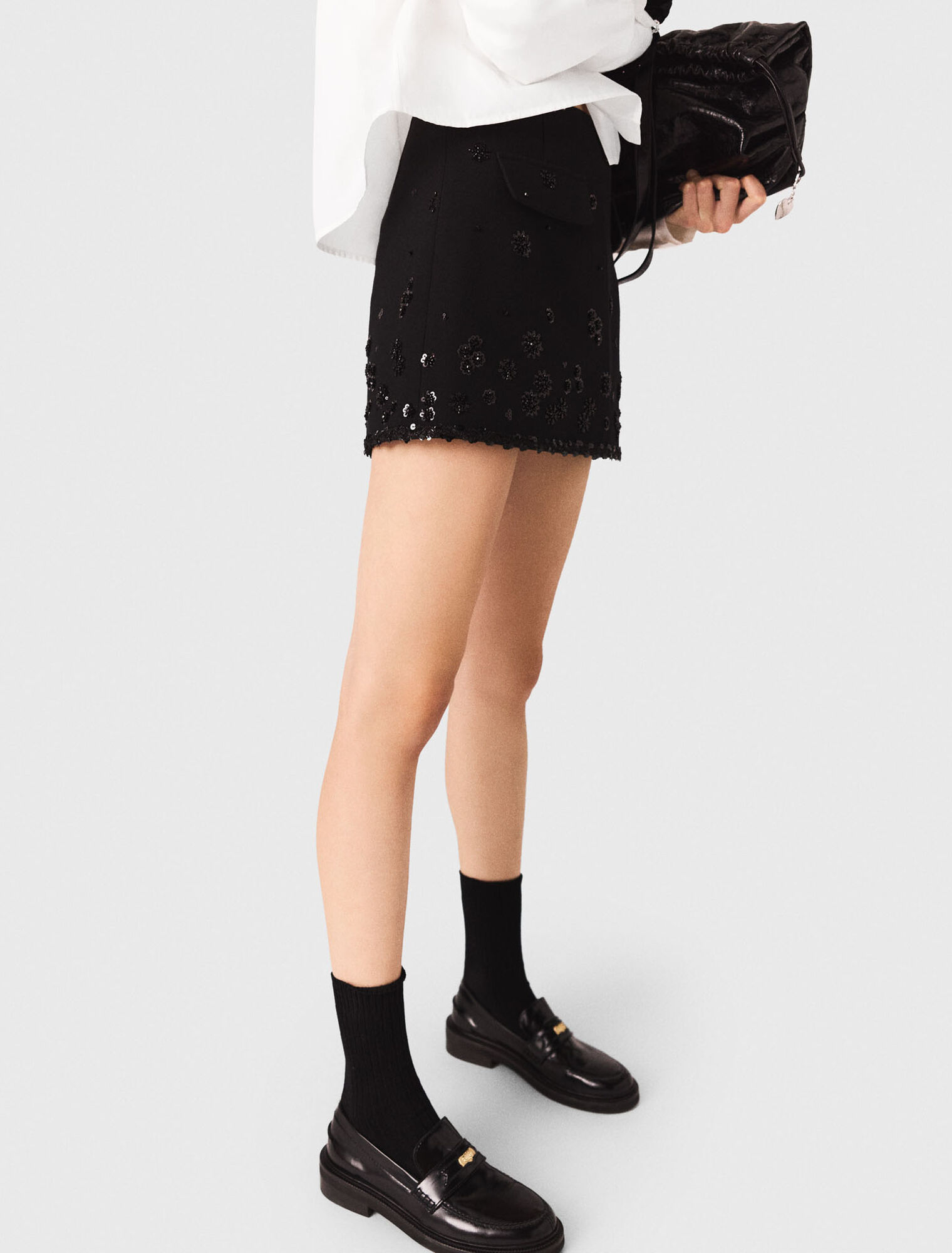 Embroidered skort