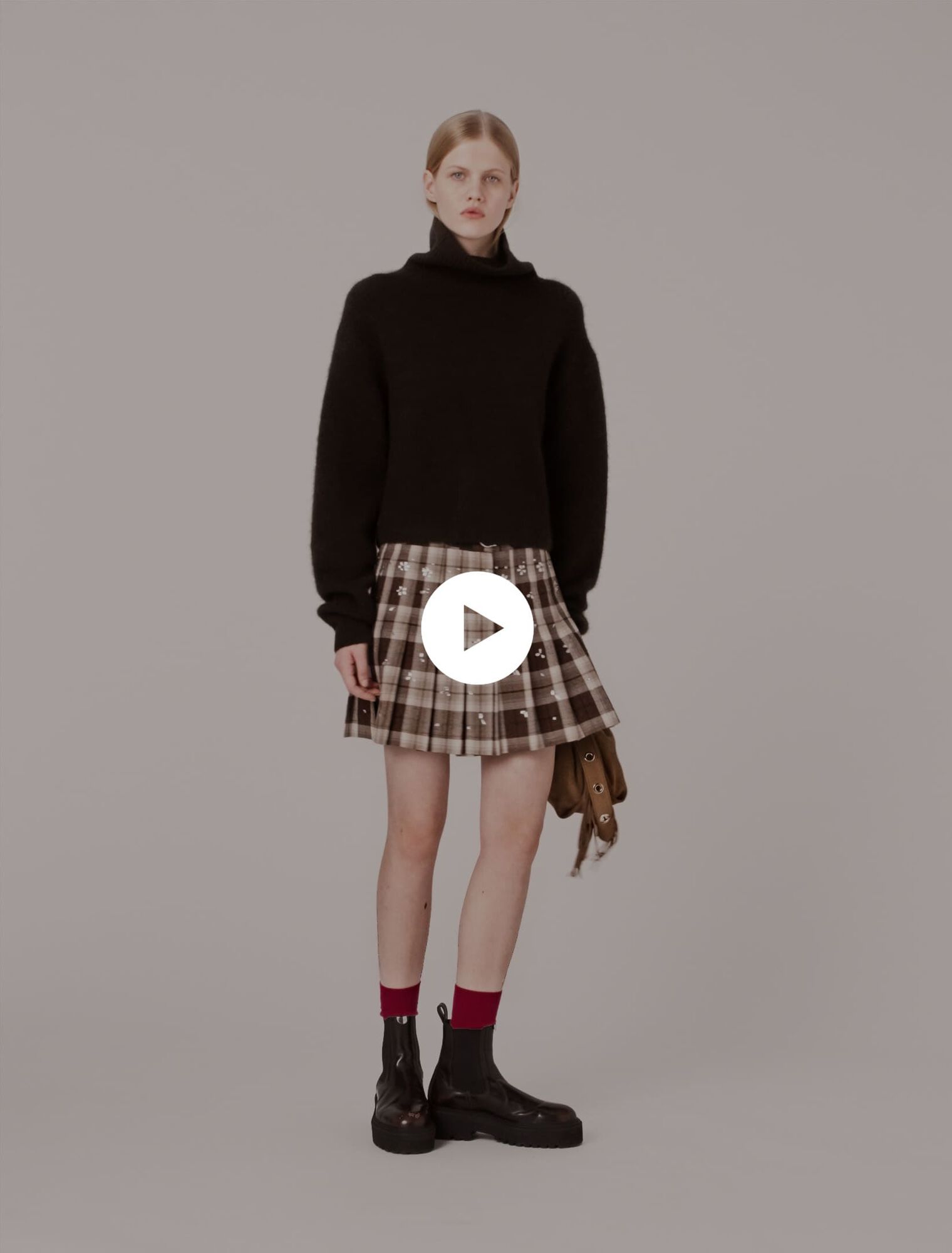 Yak blend roll-neck jumper