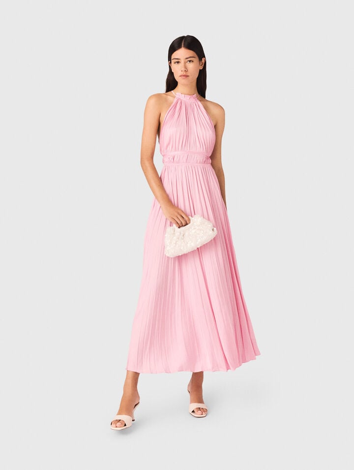 Pleated maxi dress