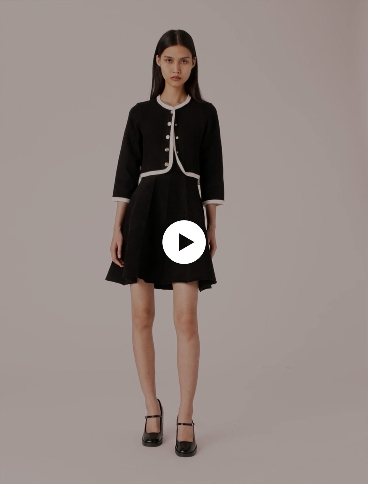 2-in-1 velvet-effect dress