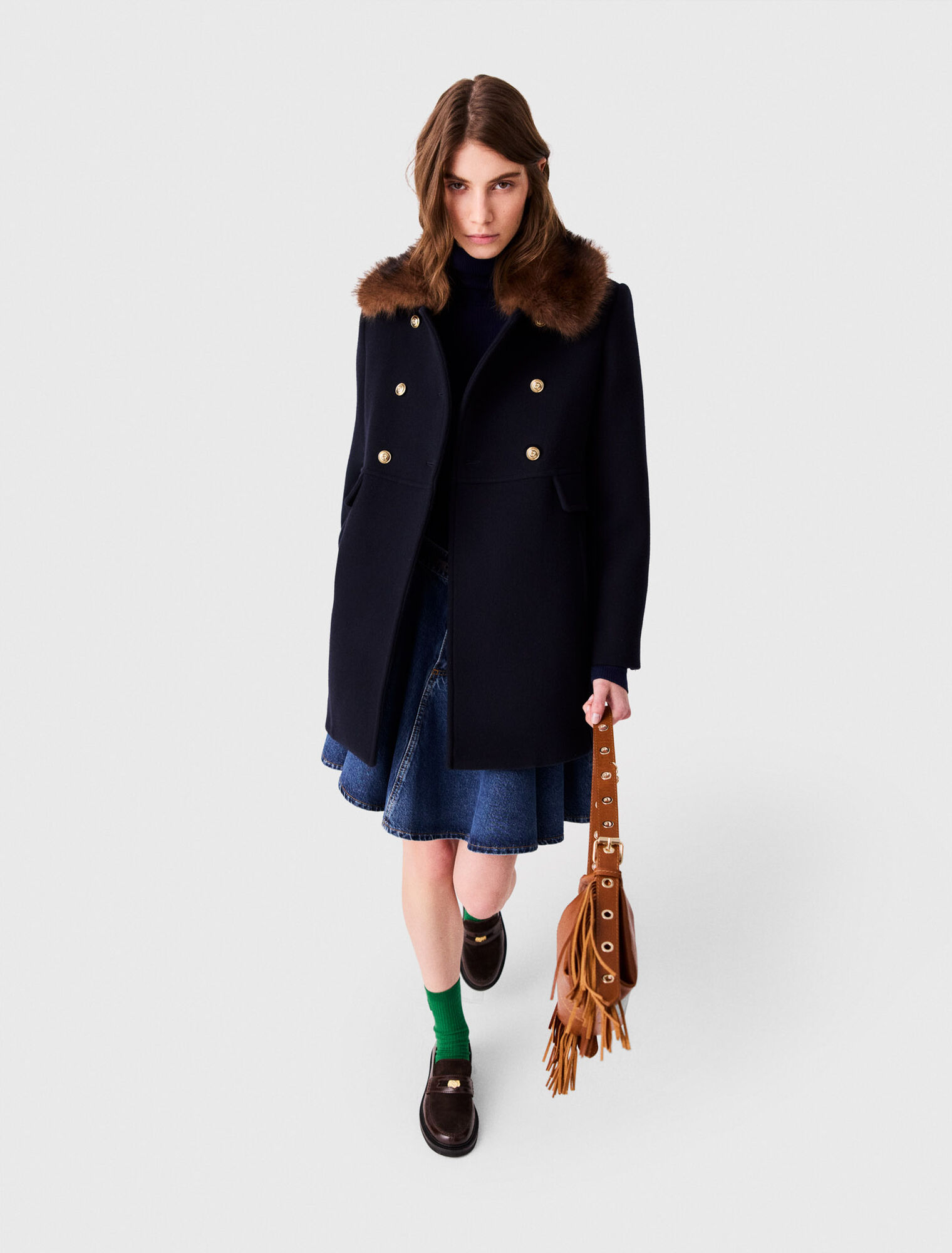 Wool blend coat