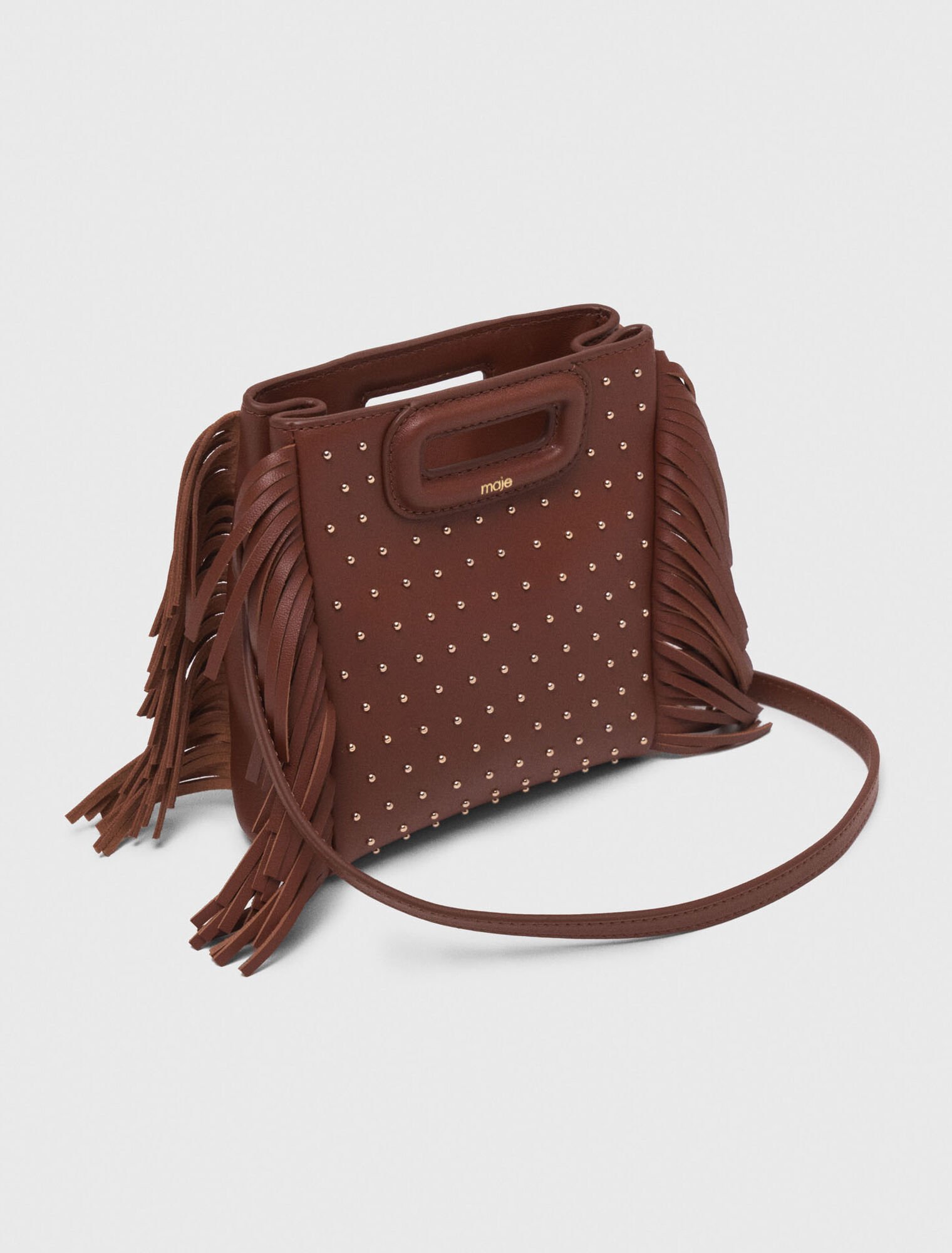 Leather M mini bag with studs