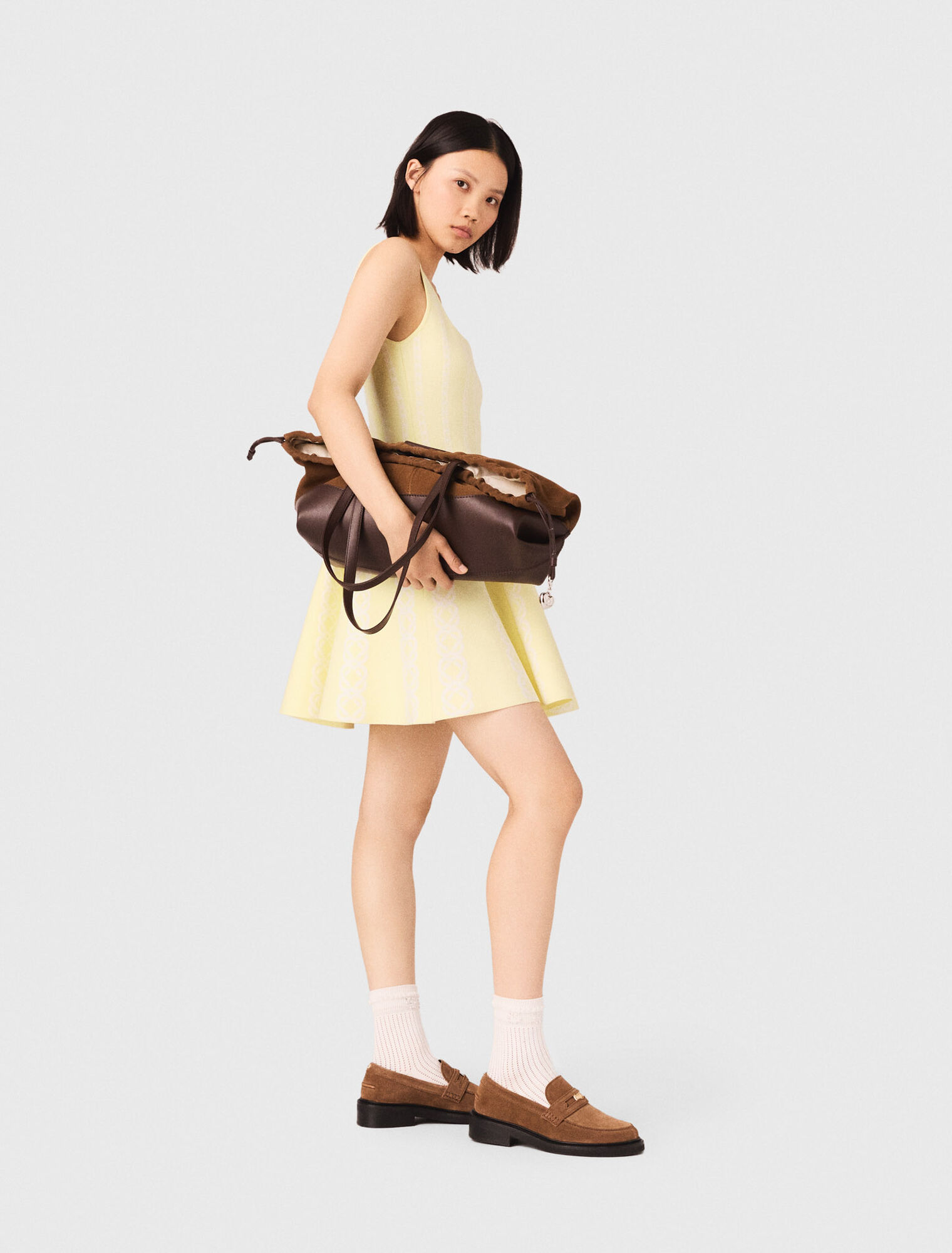 Jacquard knit short dress