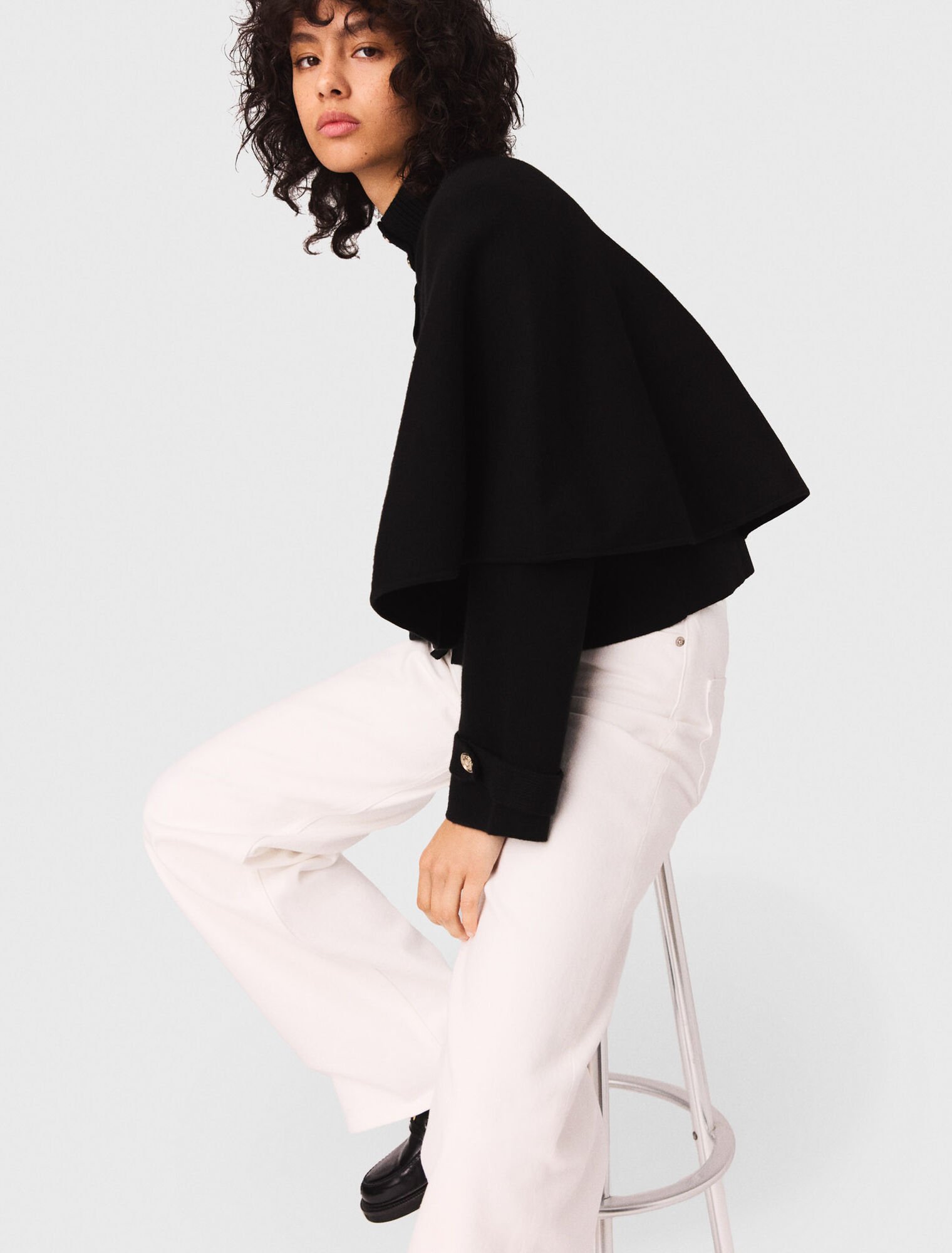 Cape-effect cardigan