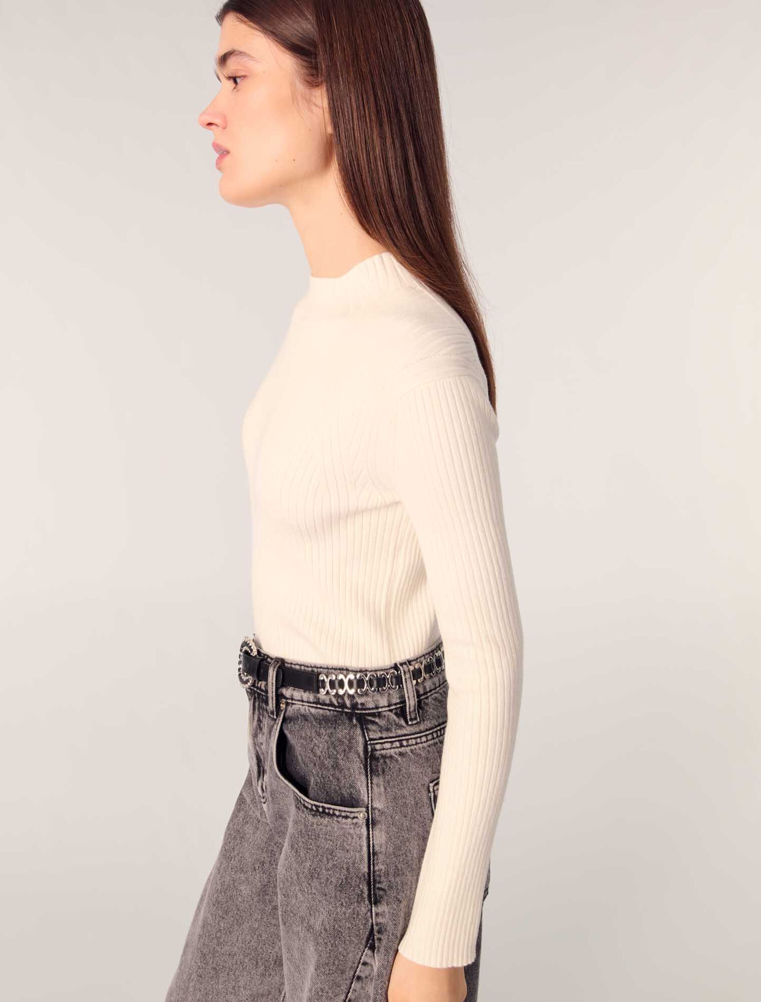 Rib knit jumper