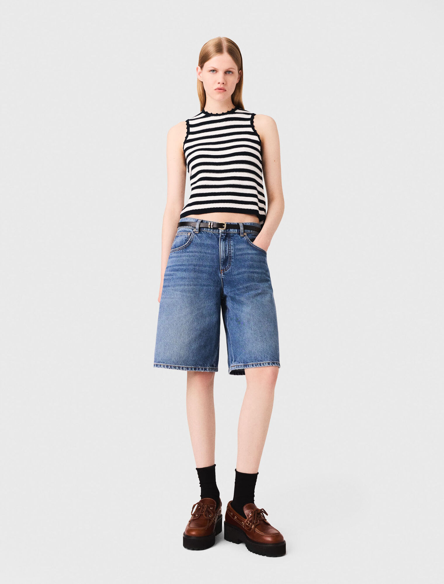 Denim Bermuda shorts