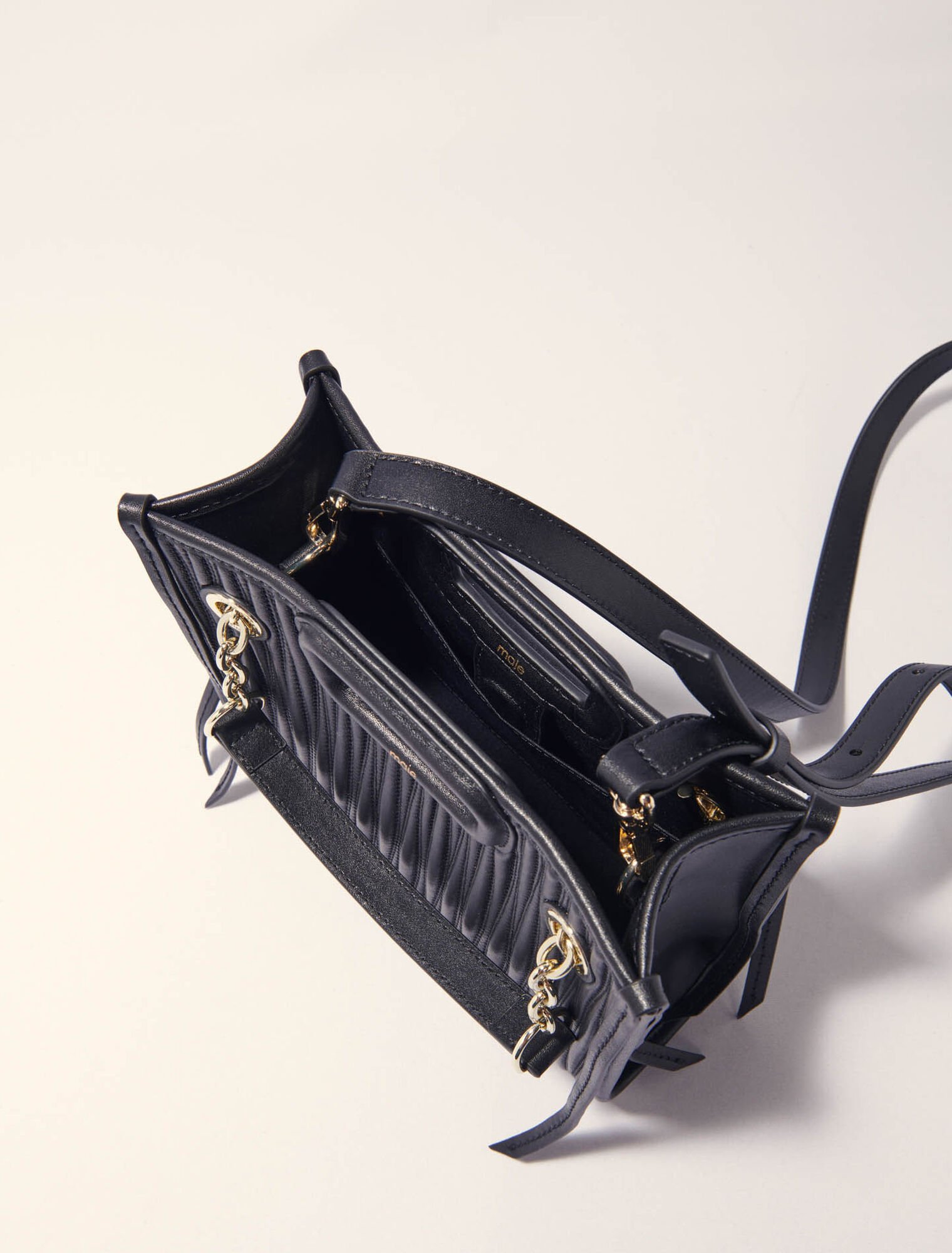 Mini quilted leather tote bag