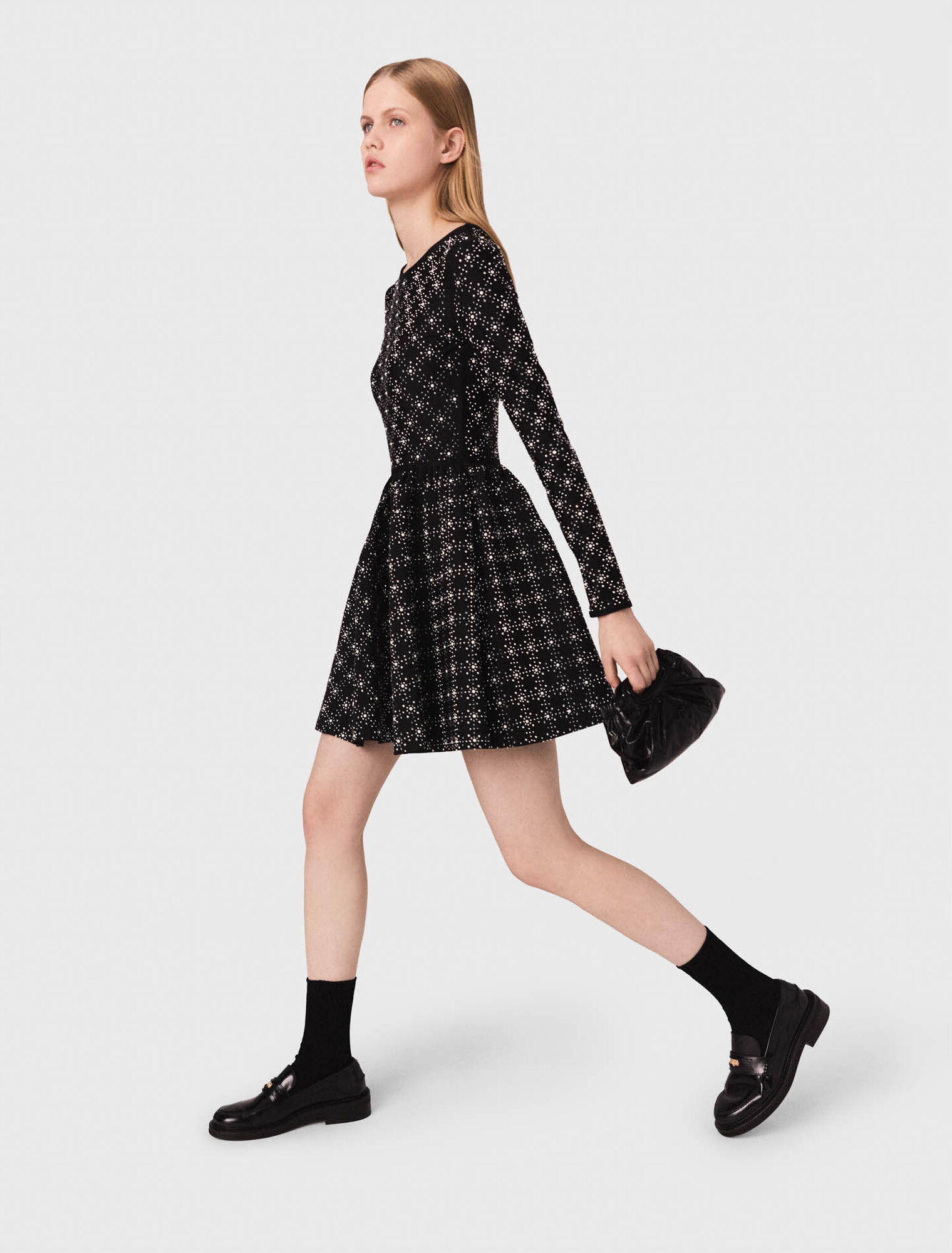 Pearl and rhinestone skater dress