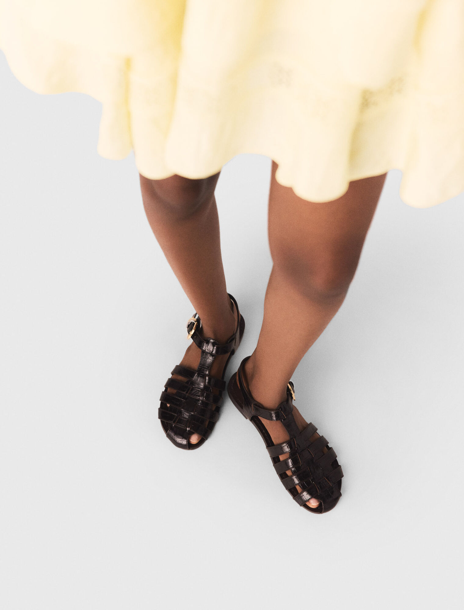 Multi-strap leather sandals