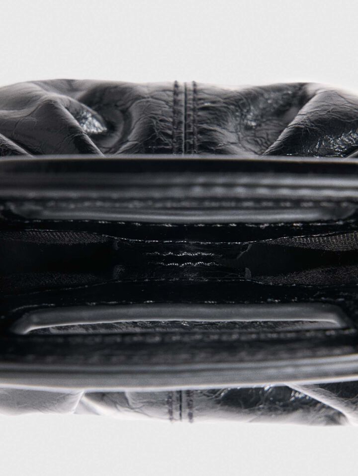 Crackled leather mini clutch Crackled leather mini clutch
