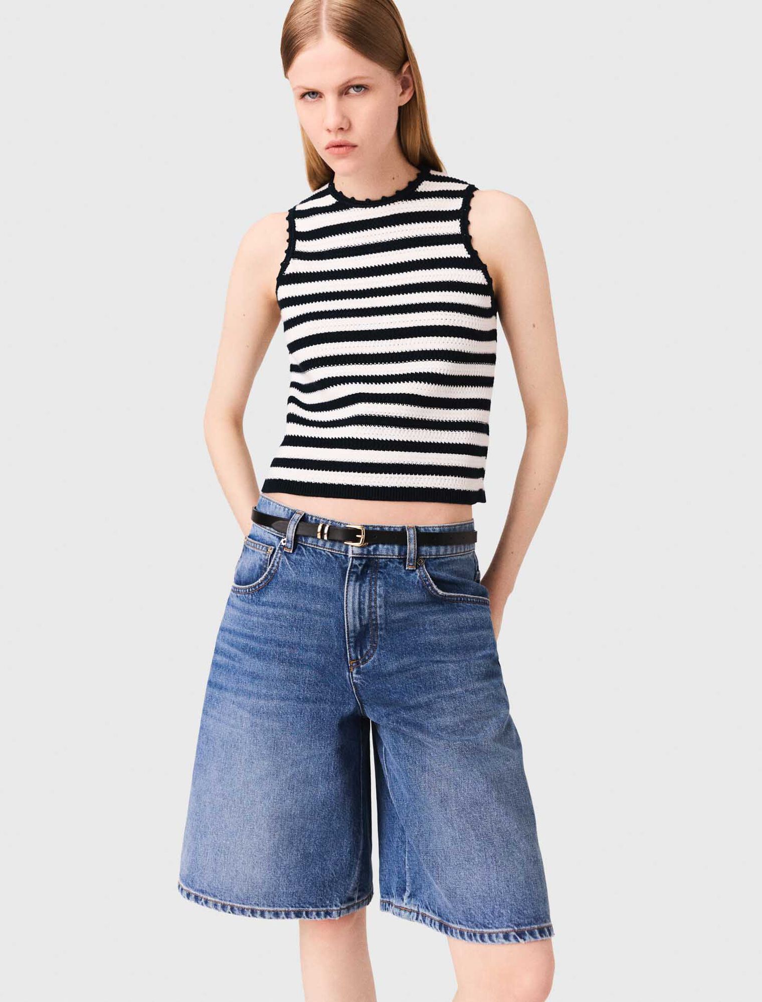 Denim Bermuda shorts