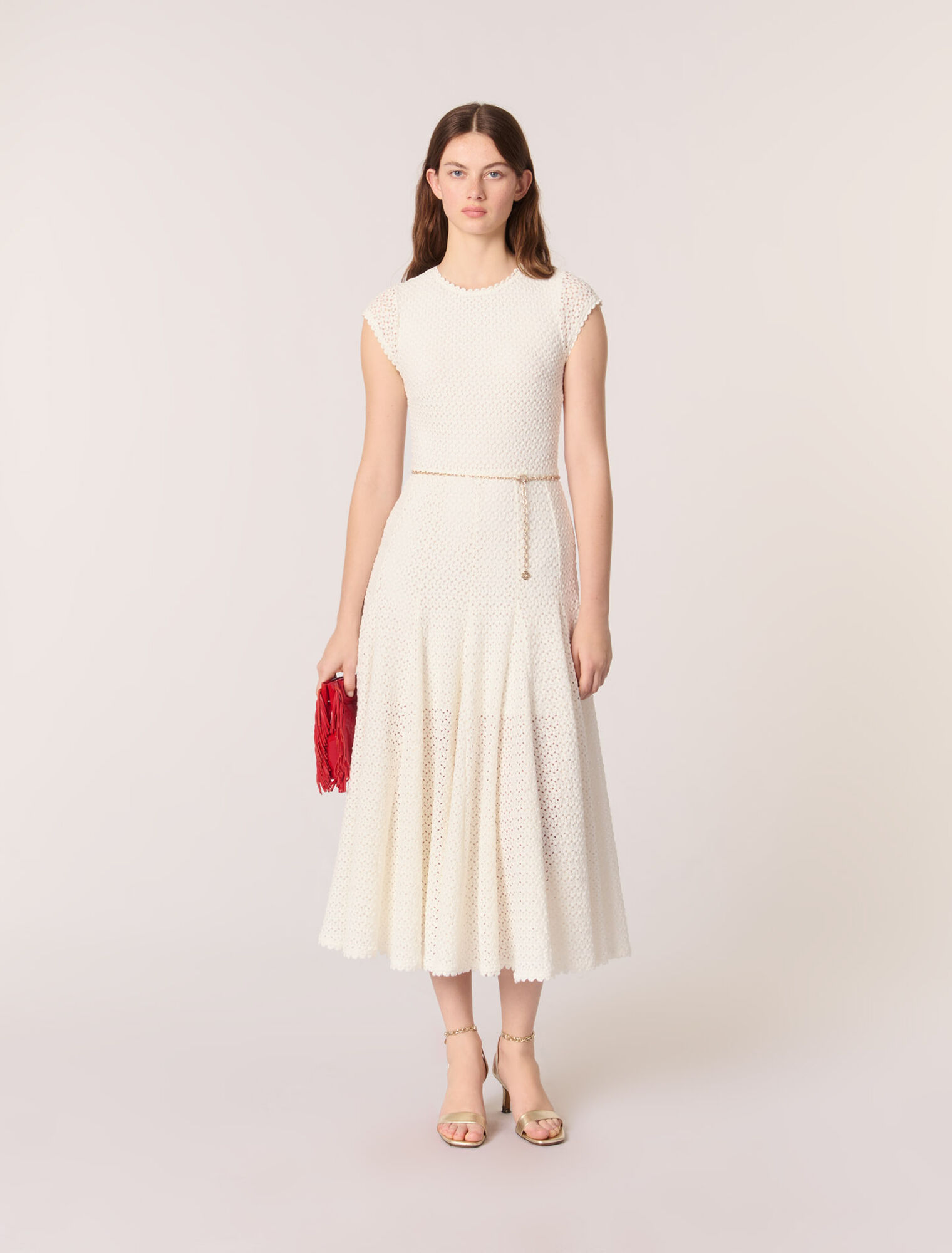 Crochet-knit maxi dress Crochet-knit maxi dress