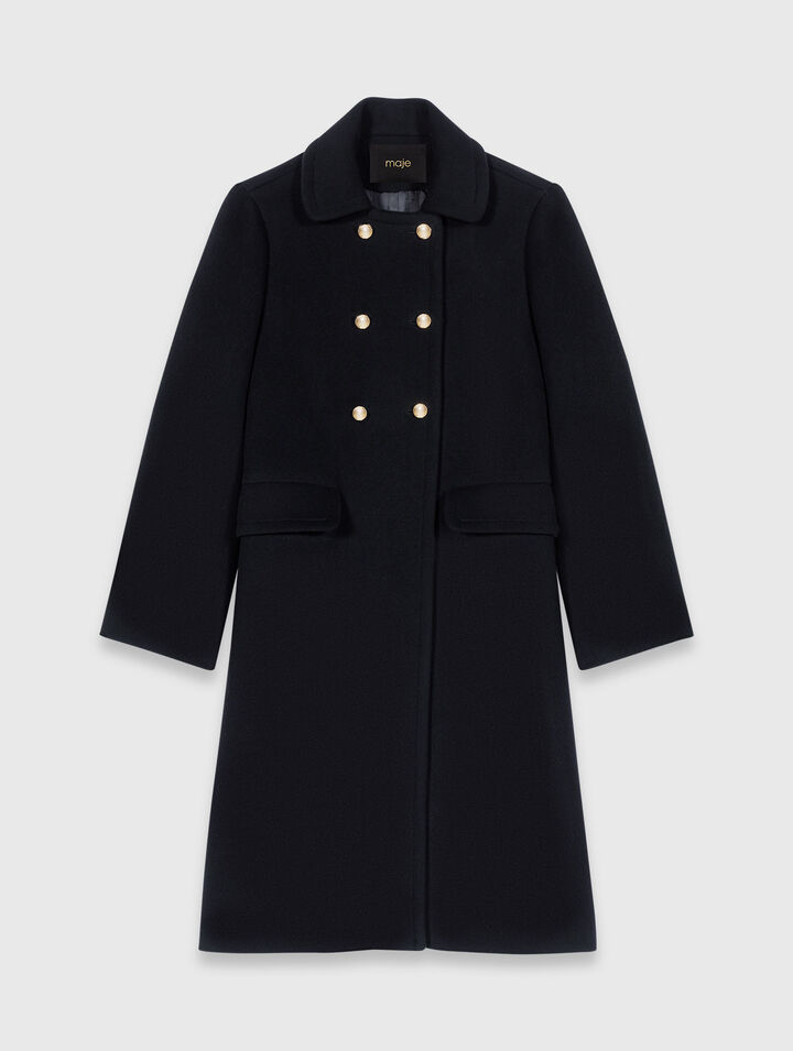 Long wool blend coat
