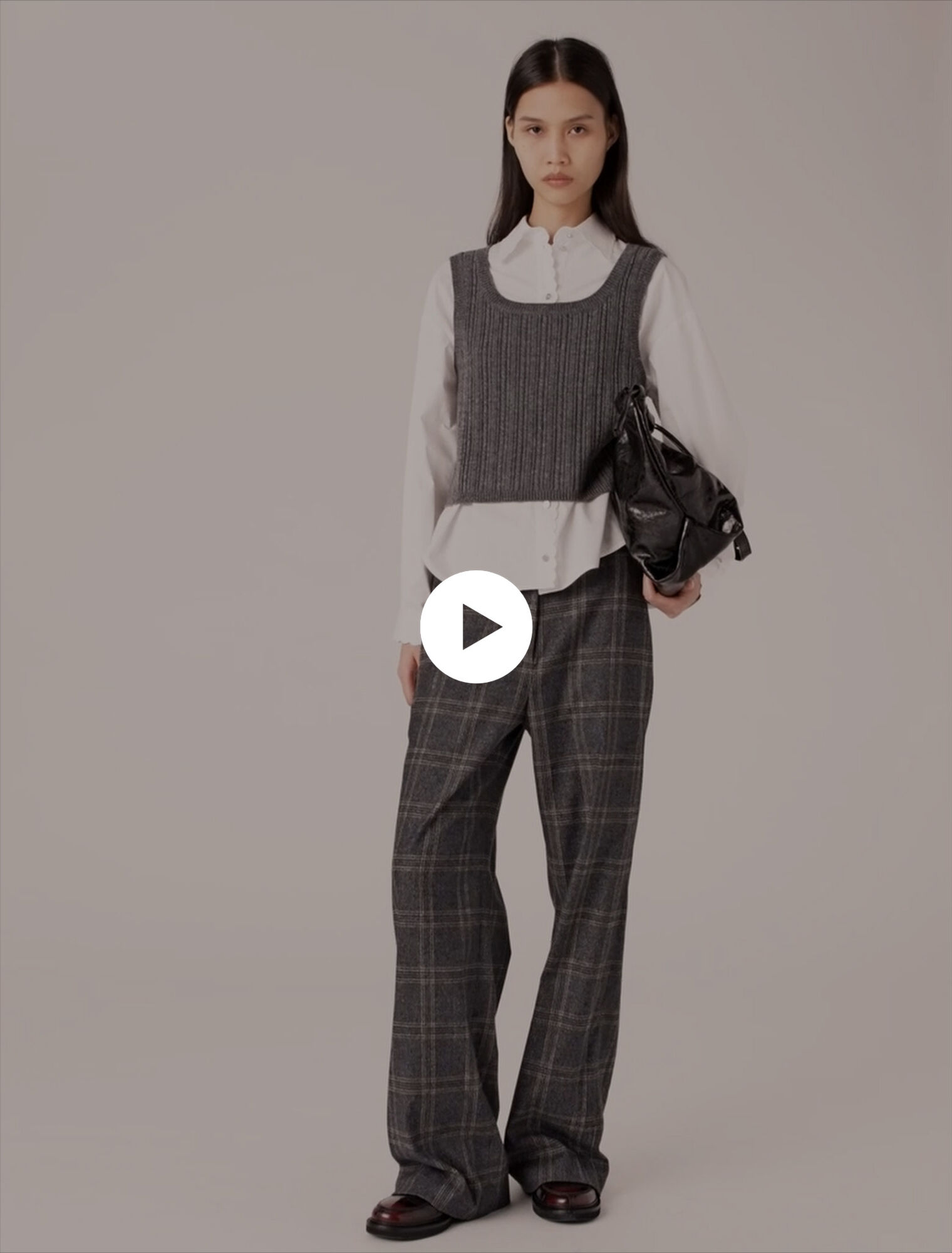 Knit top with removable shirt