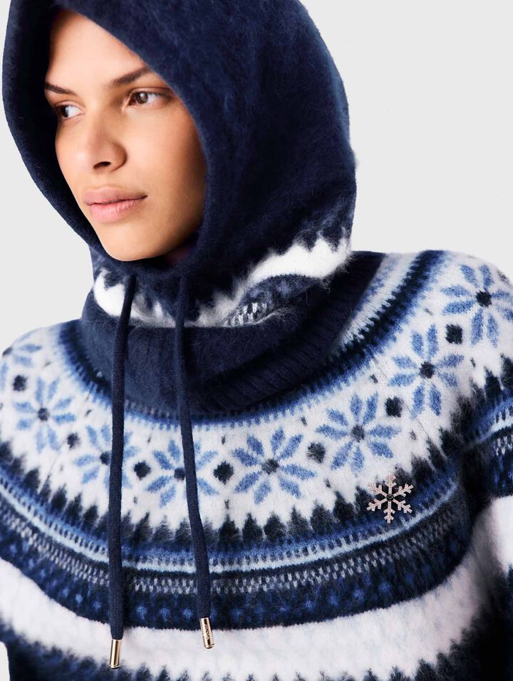 Fair Isle wool balaclava
