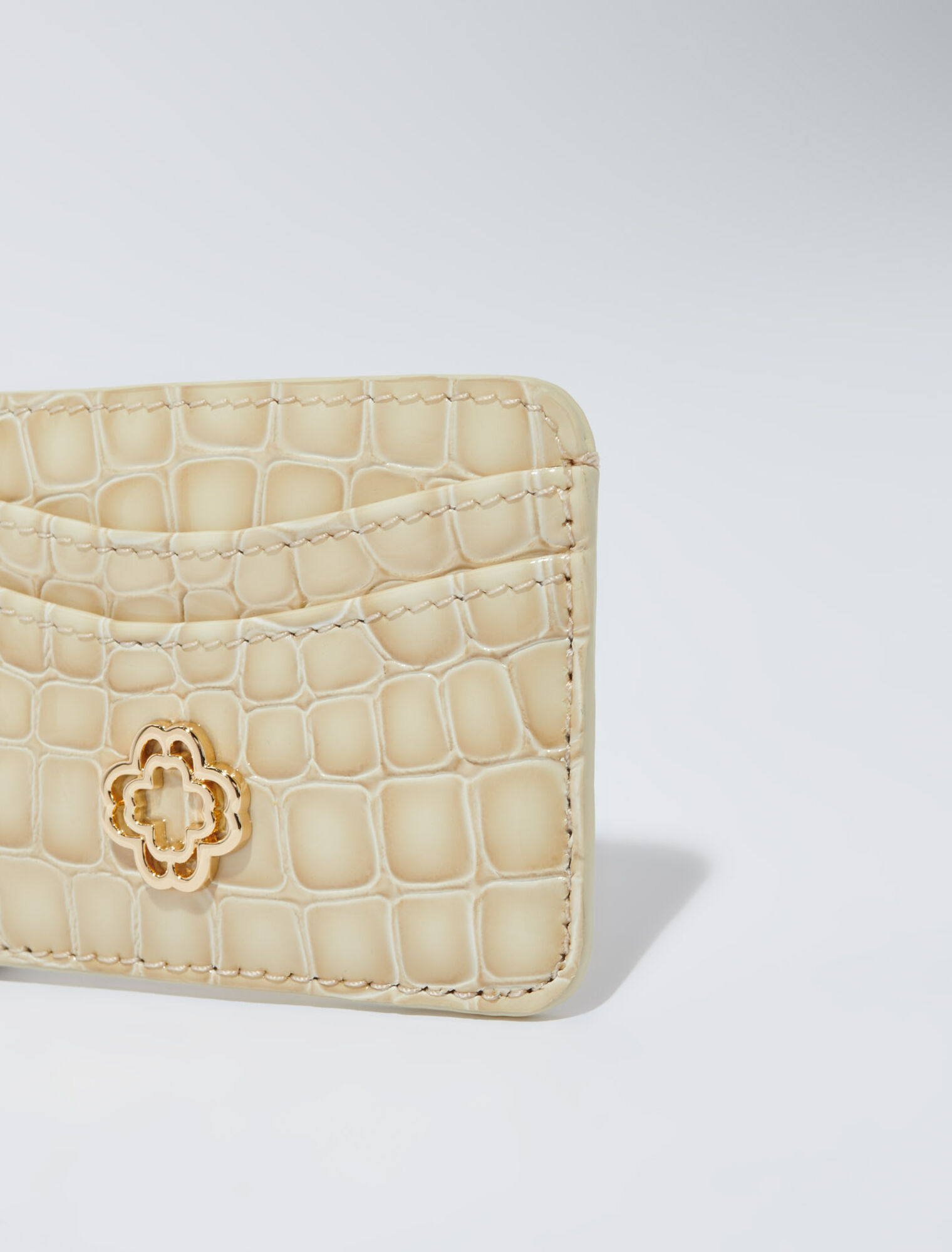 Mock croc leather cardholder